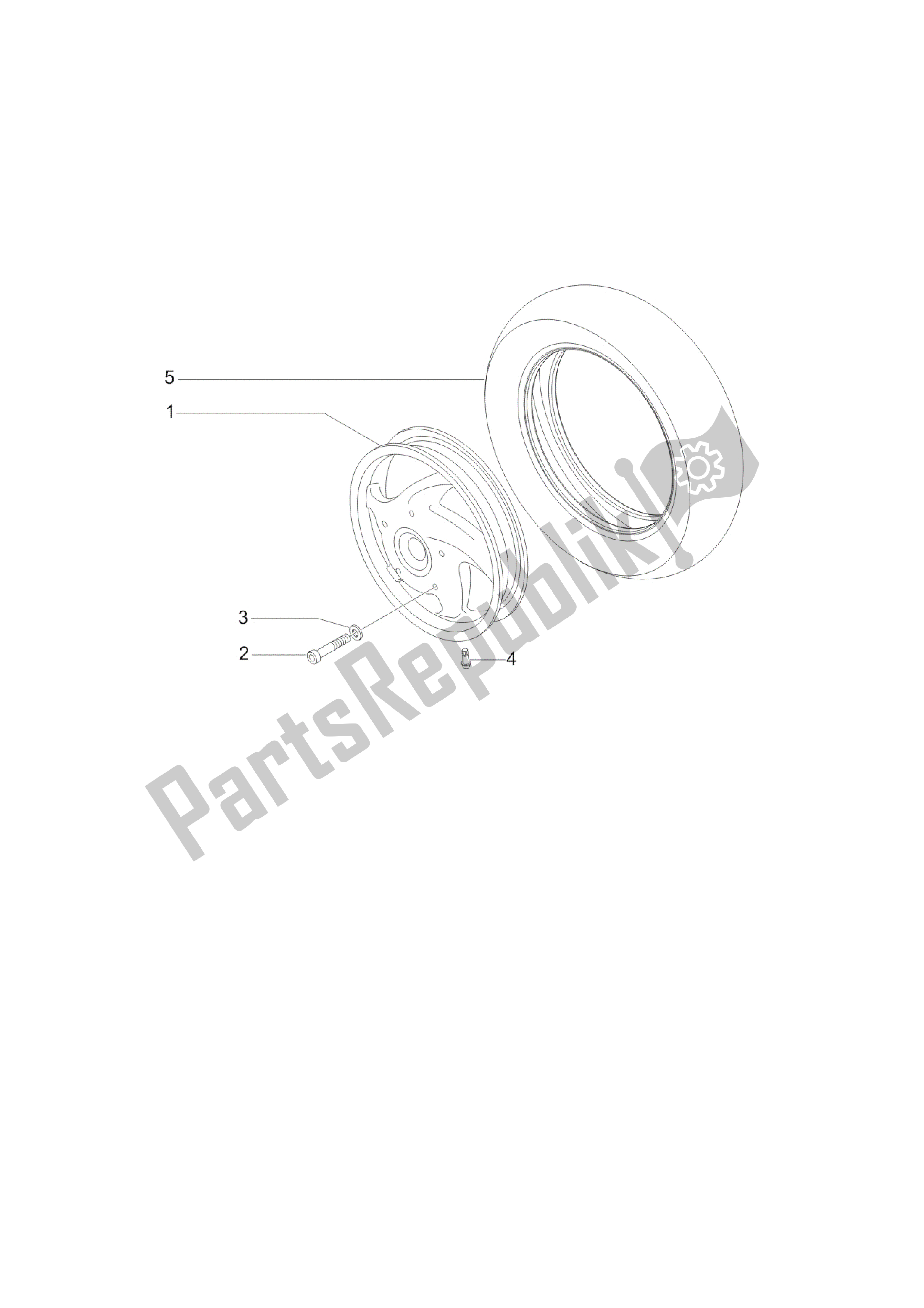 Toutes les pièces pour le Rueda Delantera du Vespa LX 125 2010