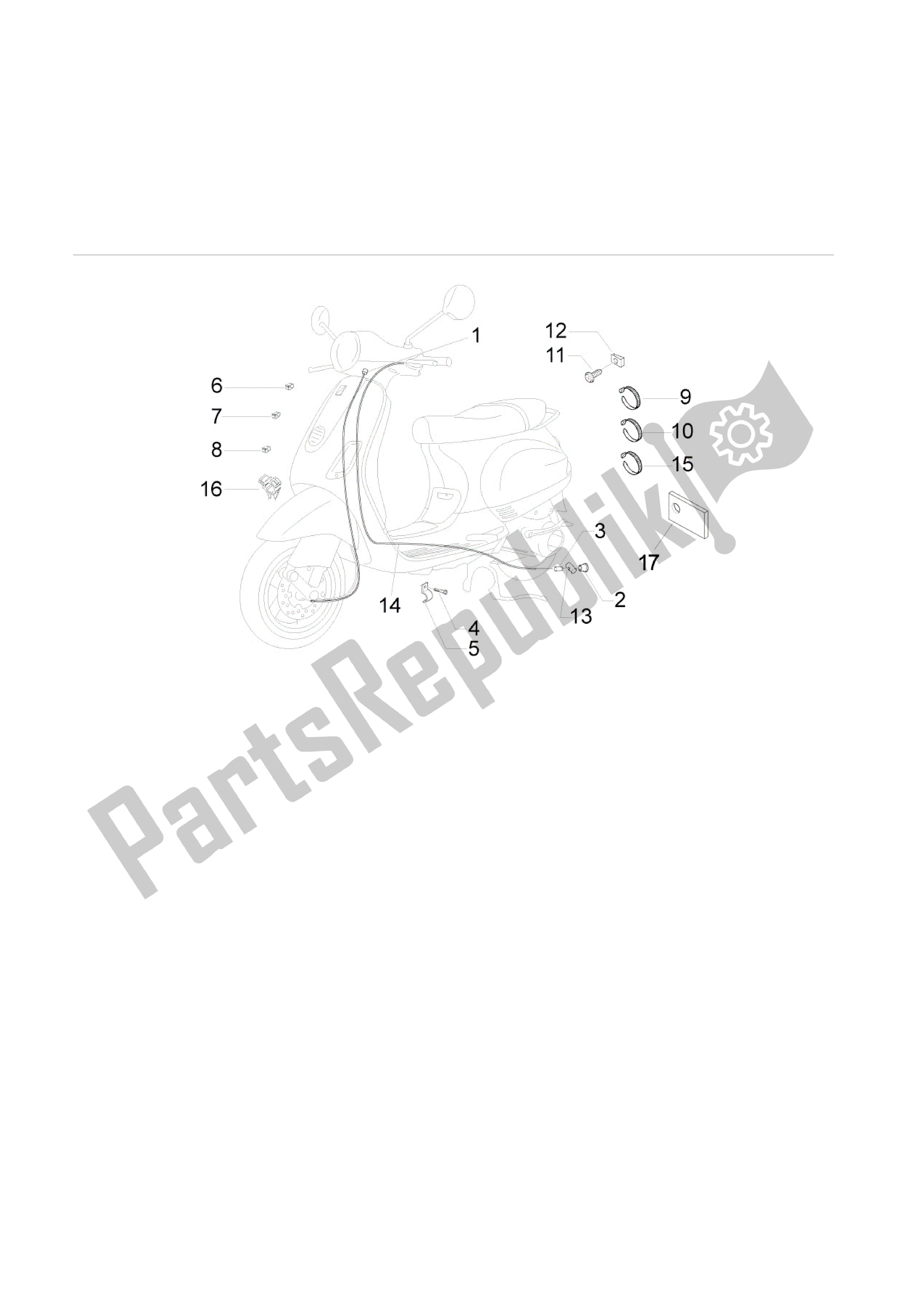 All parts for the Transmisiónes of the Vespa LX 125 2010