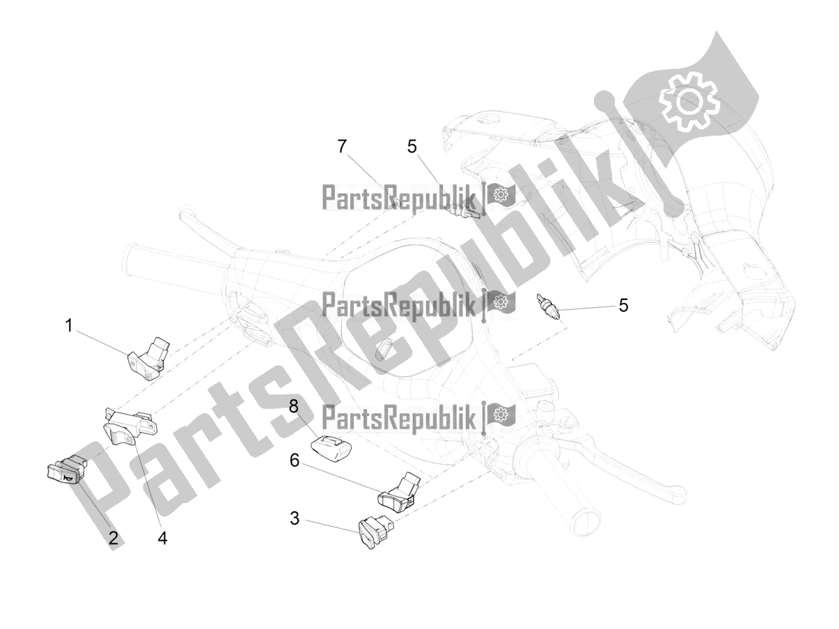 Toutes les pièces pour le Sélecteurs - Interrupteurs - Boutons du Vespa LX 125 Iget 2017