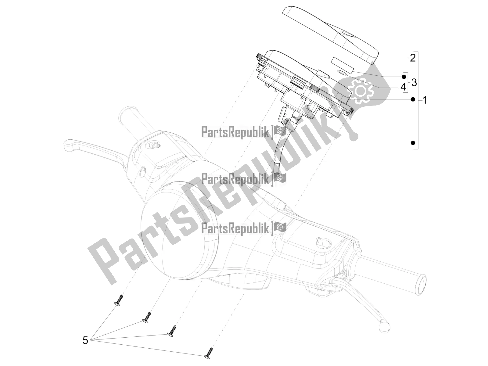 Toutes les pièces pour le Combinaison De Compteurs - Cruscotto du Vespa LX 125 Iget 2018