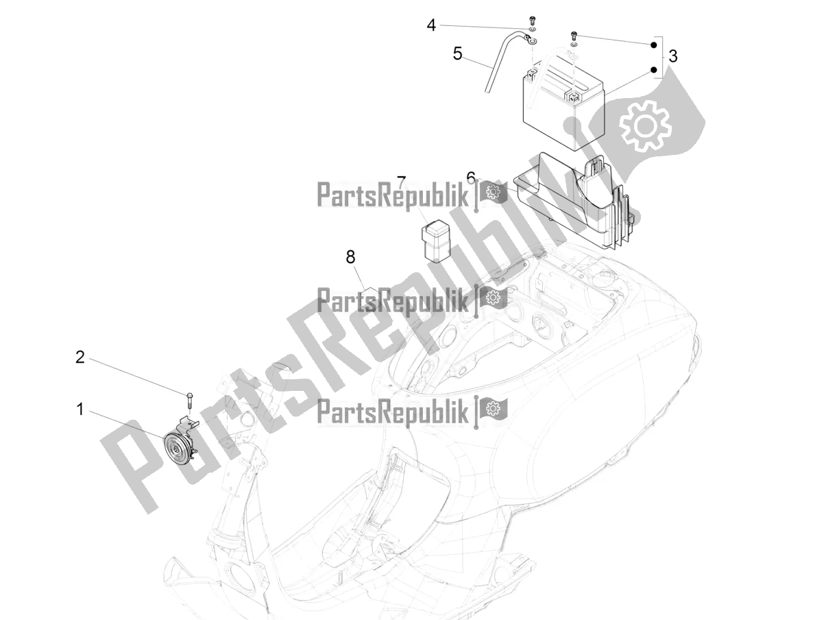 Toutes les pièces pour le Télécommandes - Batterie - Klaxon du Vespa LX 125 Iget 2018