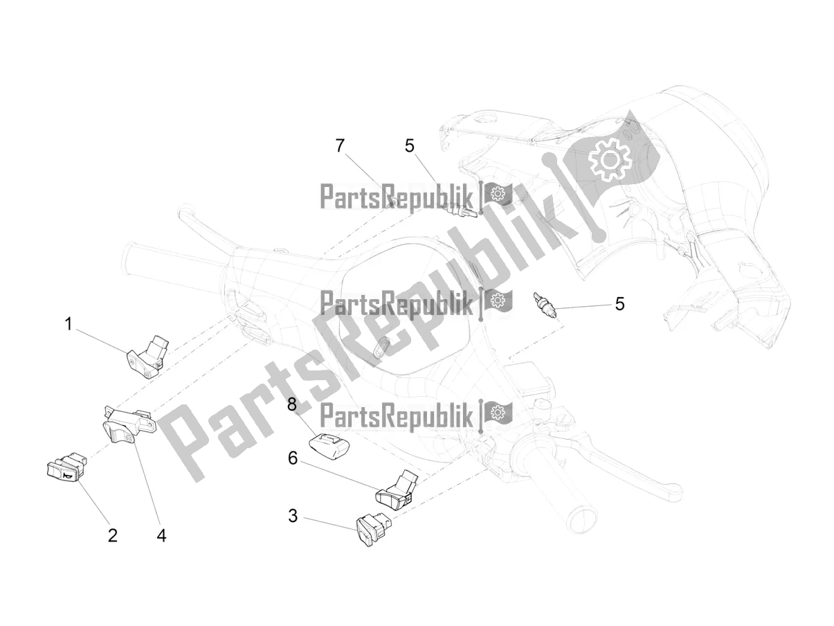 Toutes les pièces pour le Sélecteurs - Interrupteurs - Boutons du Vespa LX 125 Iget 2018