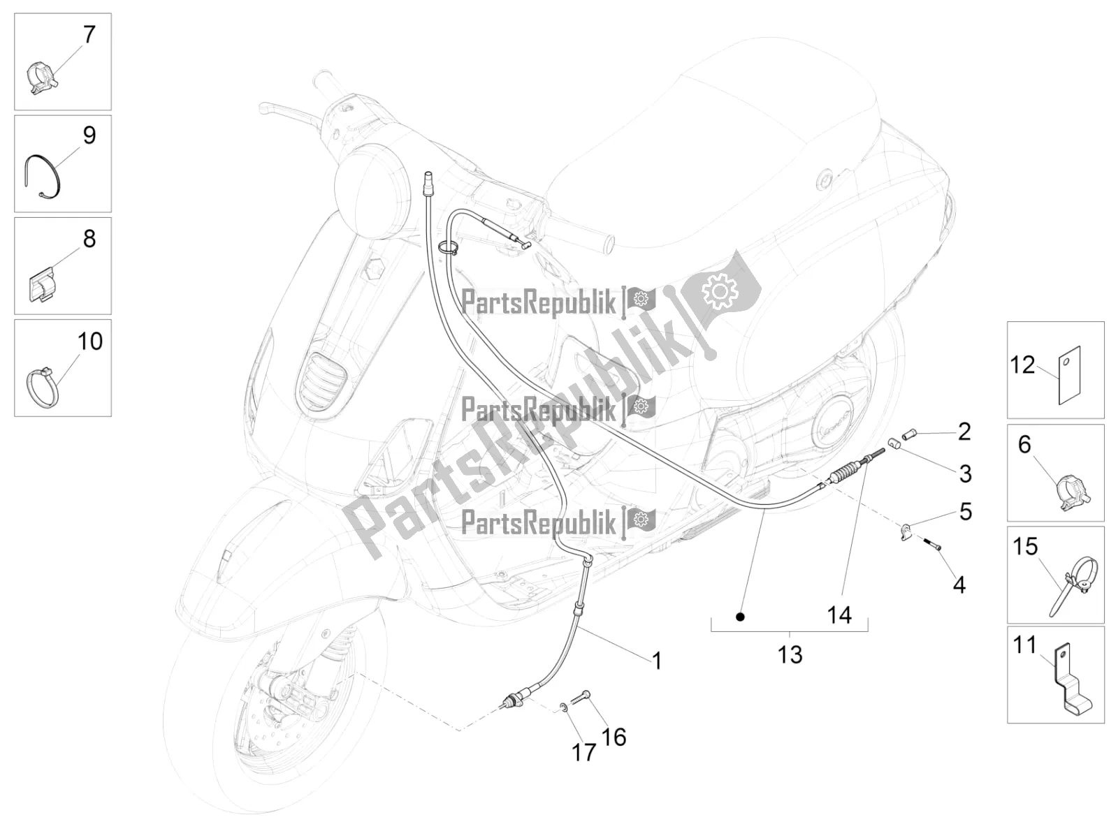 Toutes les pièces pour le Transmissions du Vespa LX 125 Iget 2018