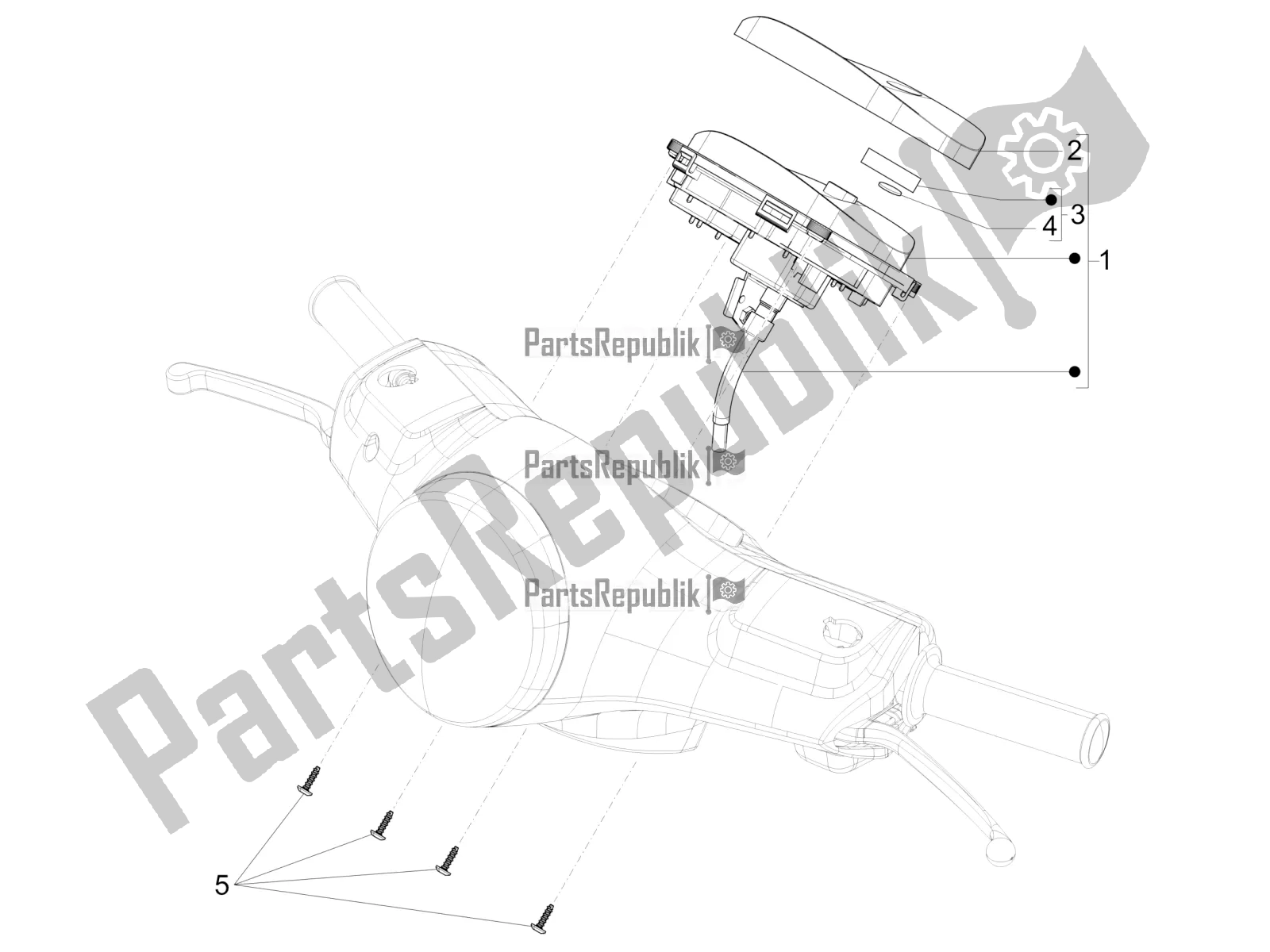 Toutes les pièces pour le Combinaison De Compteurs - Cruscotto du Vespa LX 125 Iget 2019