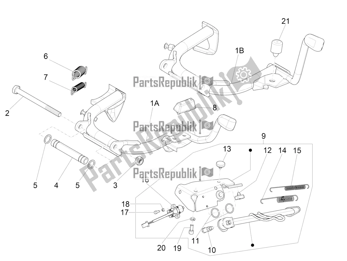 Toutes les pièces pour le Des Stands du Vespa LX 125 Iget 2019