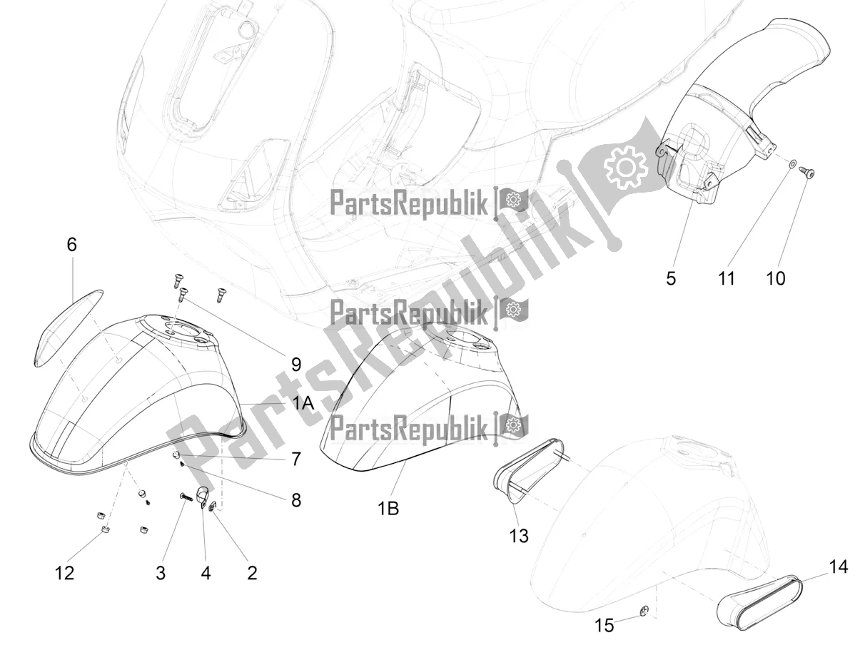 Wszystkie części do Nadkola - B? Otnik Vespa LX 125 Iget 2019