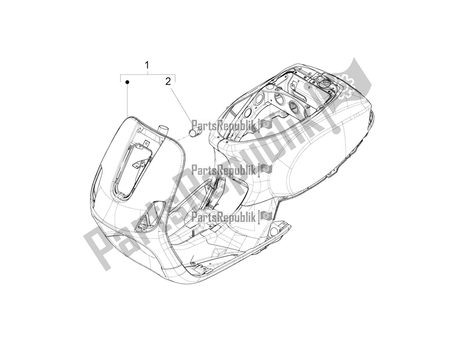 Toutes les pièces pour le Cadre / Carrosserie du Vespa LX 125 Iget 2021