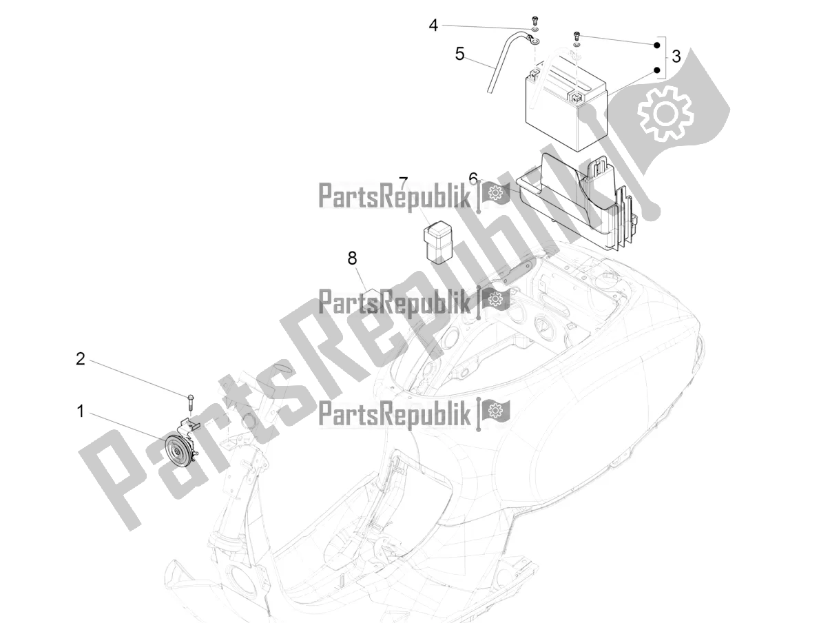 Toutes les pièces pour le Télécommandes - Batterie - Klaxon du Vespa LX 125 Iget 2021