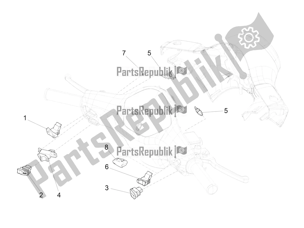 Toutes les pièces pour le Sélecteurs - Interrupteurs - Boutons du Vespa LX 125 Iget 2021