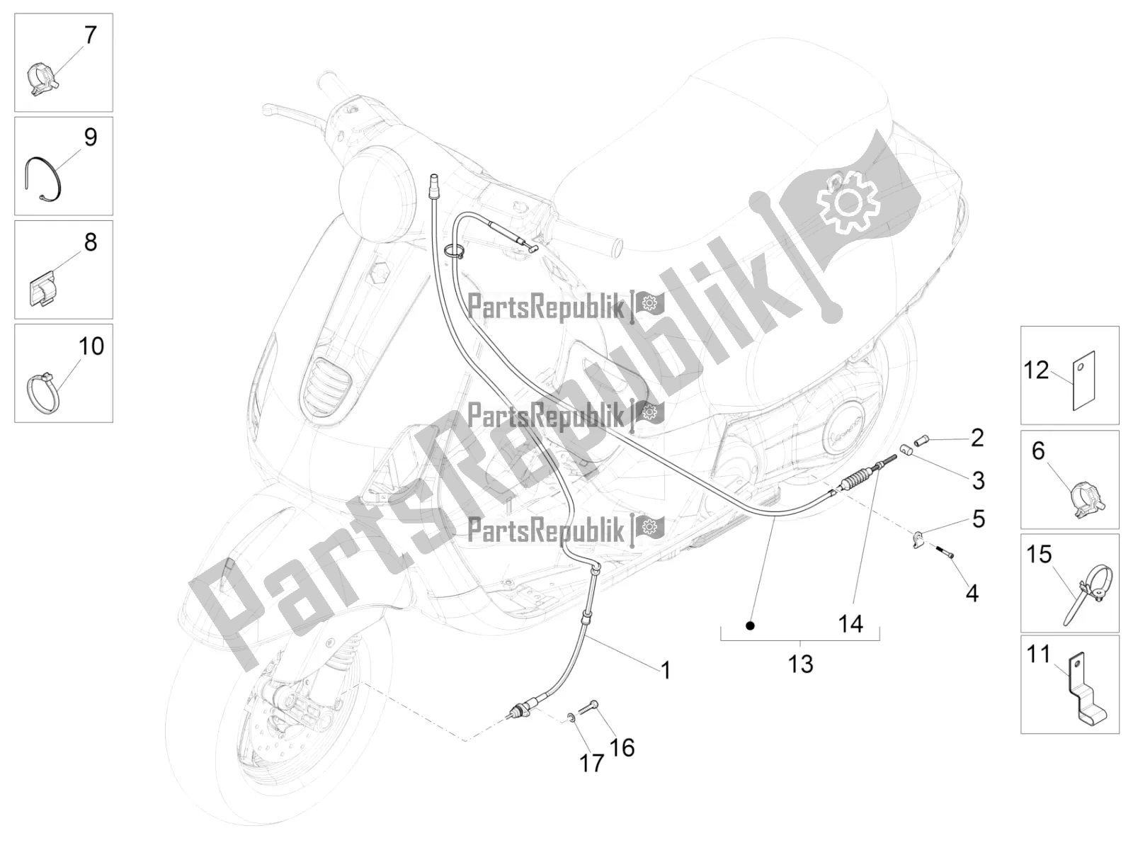 Toutes les pièces pour le Transmissions du Vespa LX 125 Iget 2021