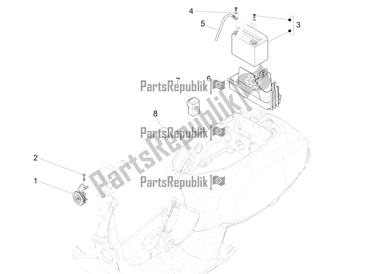 Toutes les pièces pour le Télécommandes - Batterie - Klaxon du Vespa LX 125 Iget 2022