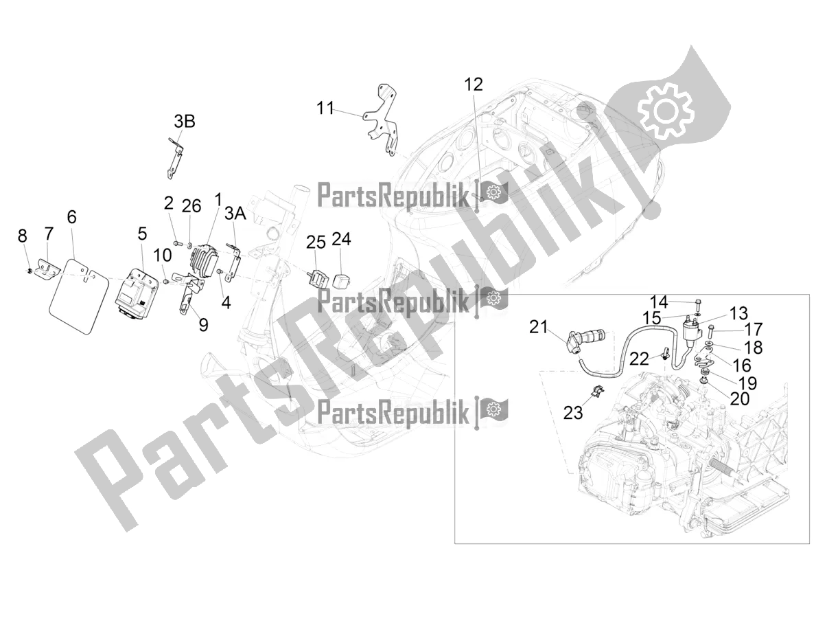 All parts for the Voltage Regulators - Electronic Control Units (ecu) - H. T. Coil of the Vespa LX 125 Iget 2022