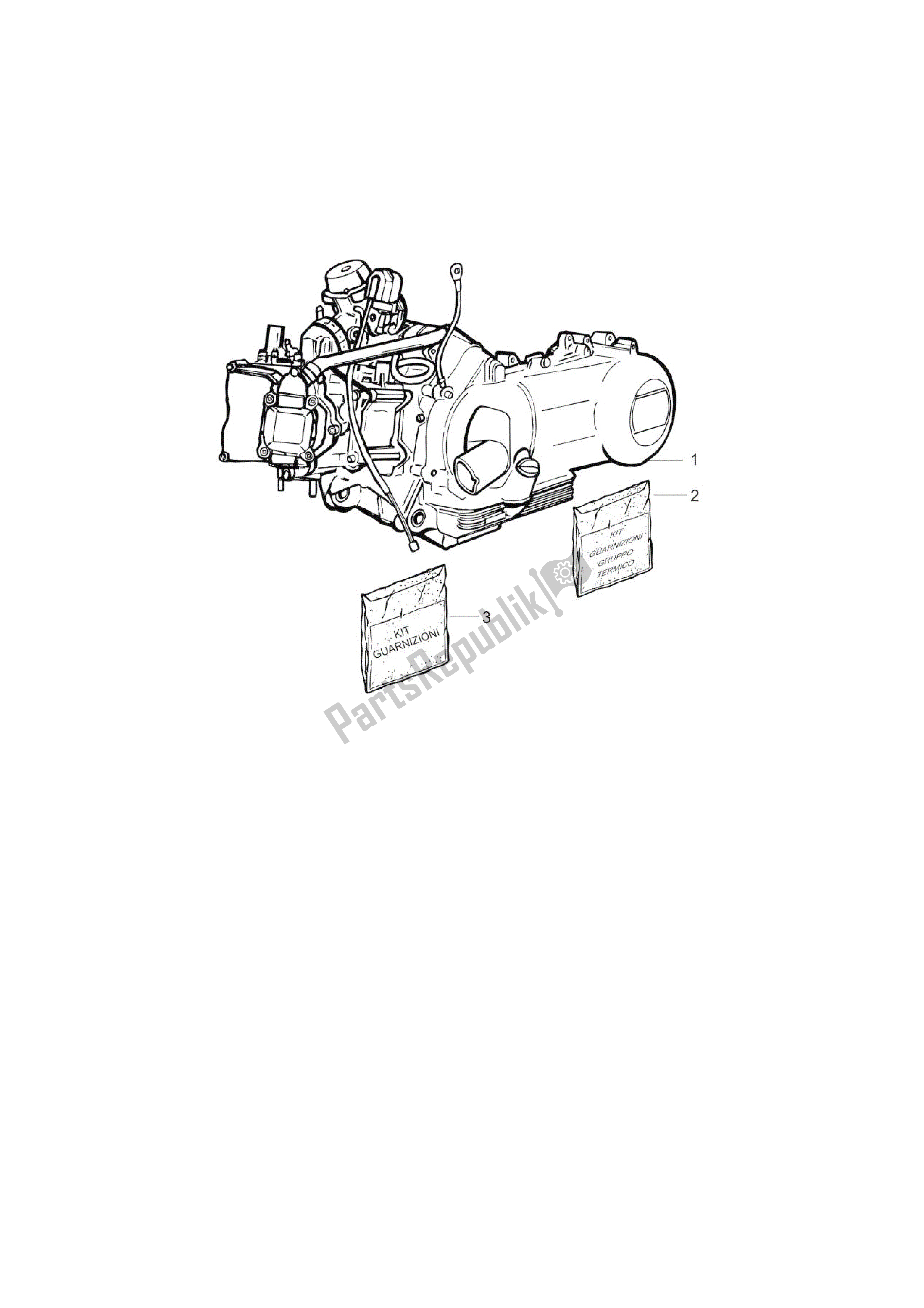 Tutte le parti per il Motore Completo del Vespa LX 150 2005 - 2006