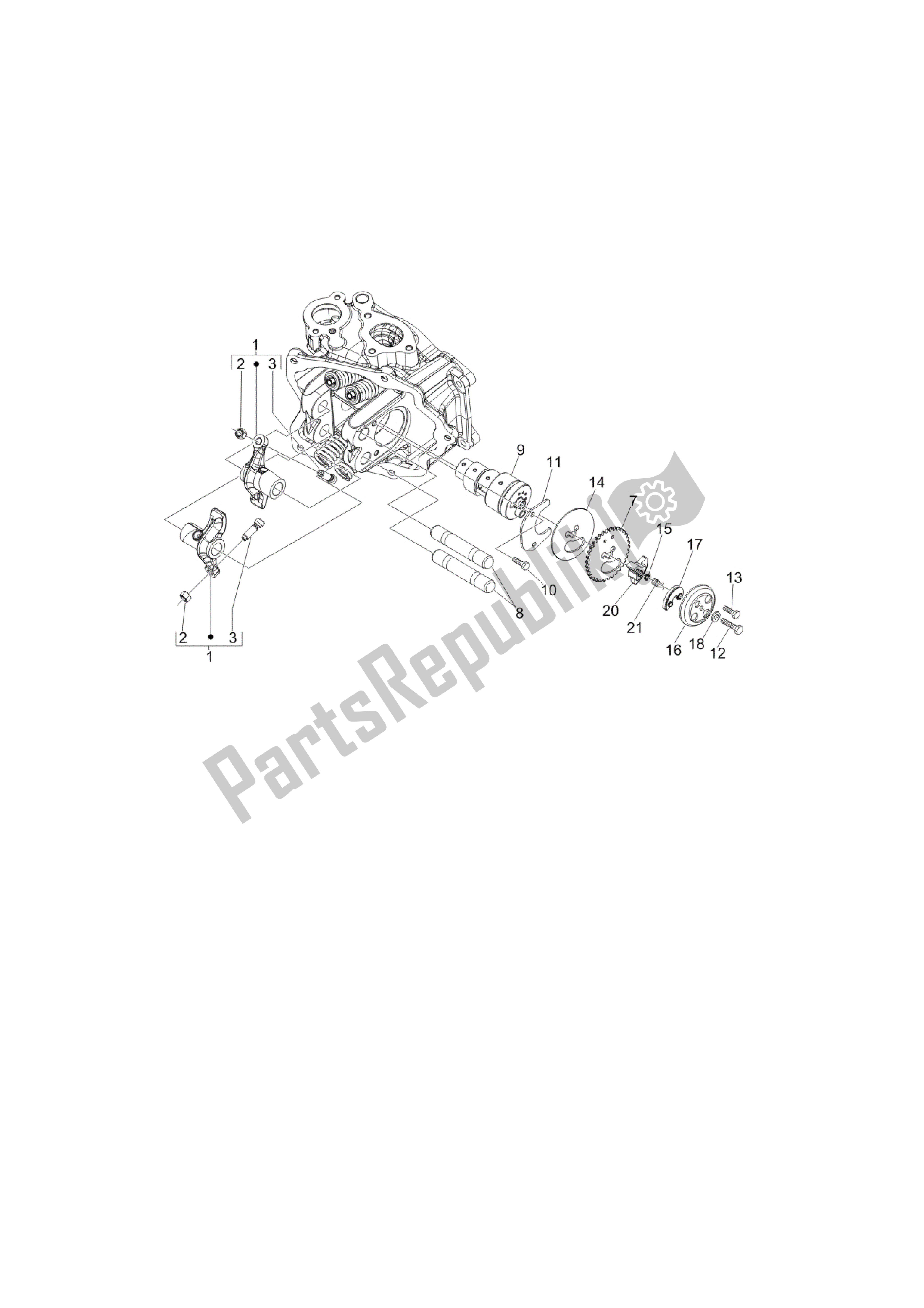 Toutes les pièces pour le Grupo Soporte Balancines du Vespa LX 150 2005 - 2006