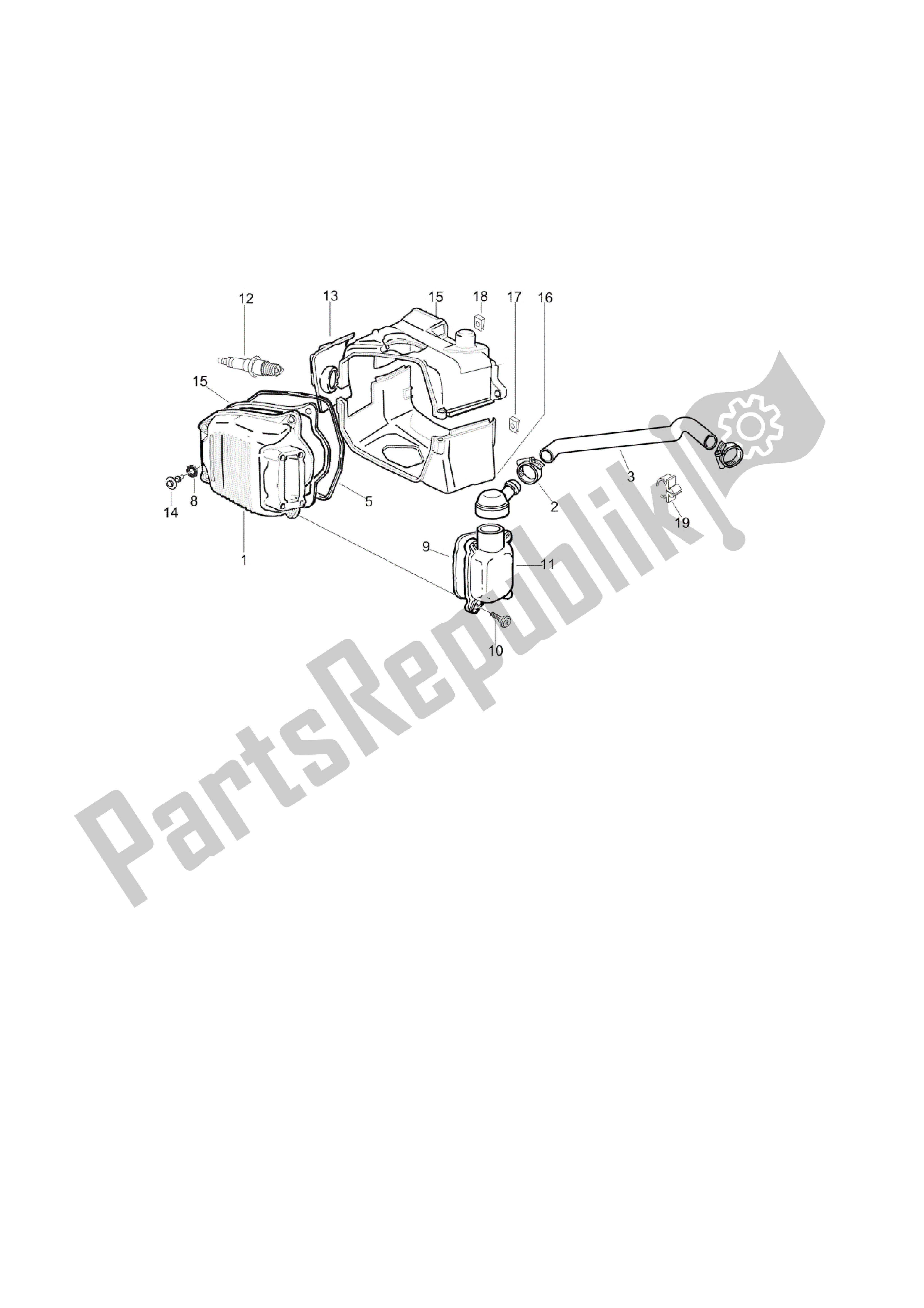 Toutes les pièces pour le Tapa Culata du Vespa LX 150 2005 - 2006