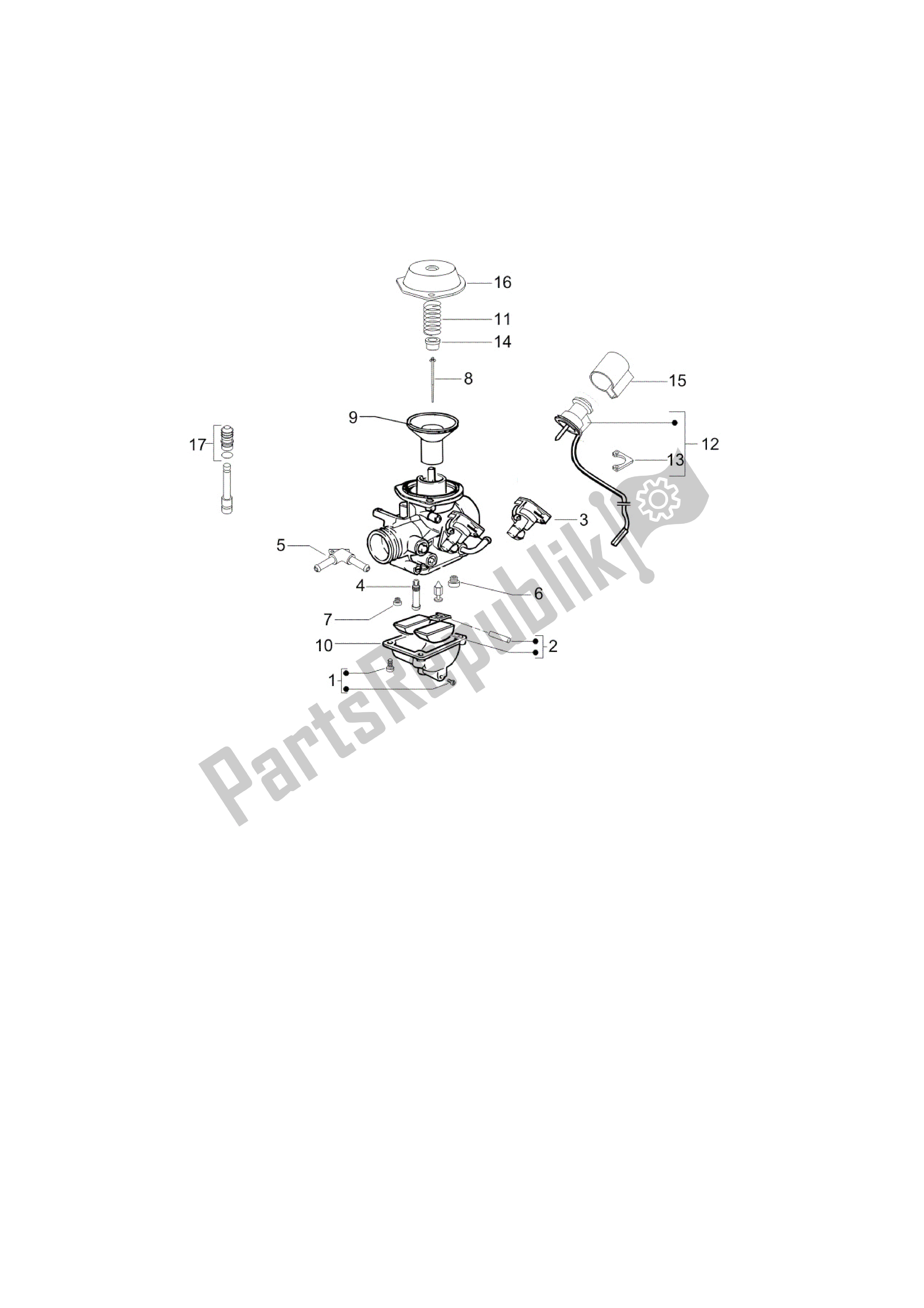 Tutte le parti per il Componenti Di Carburatore del Vespa LX 150 2005 - 2006