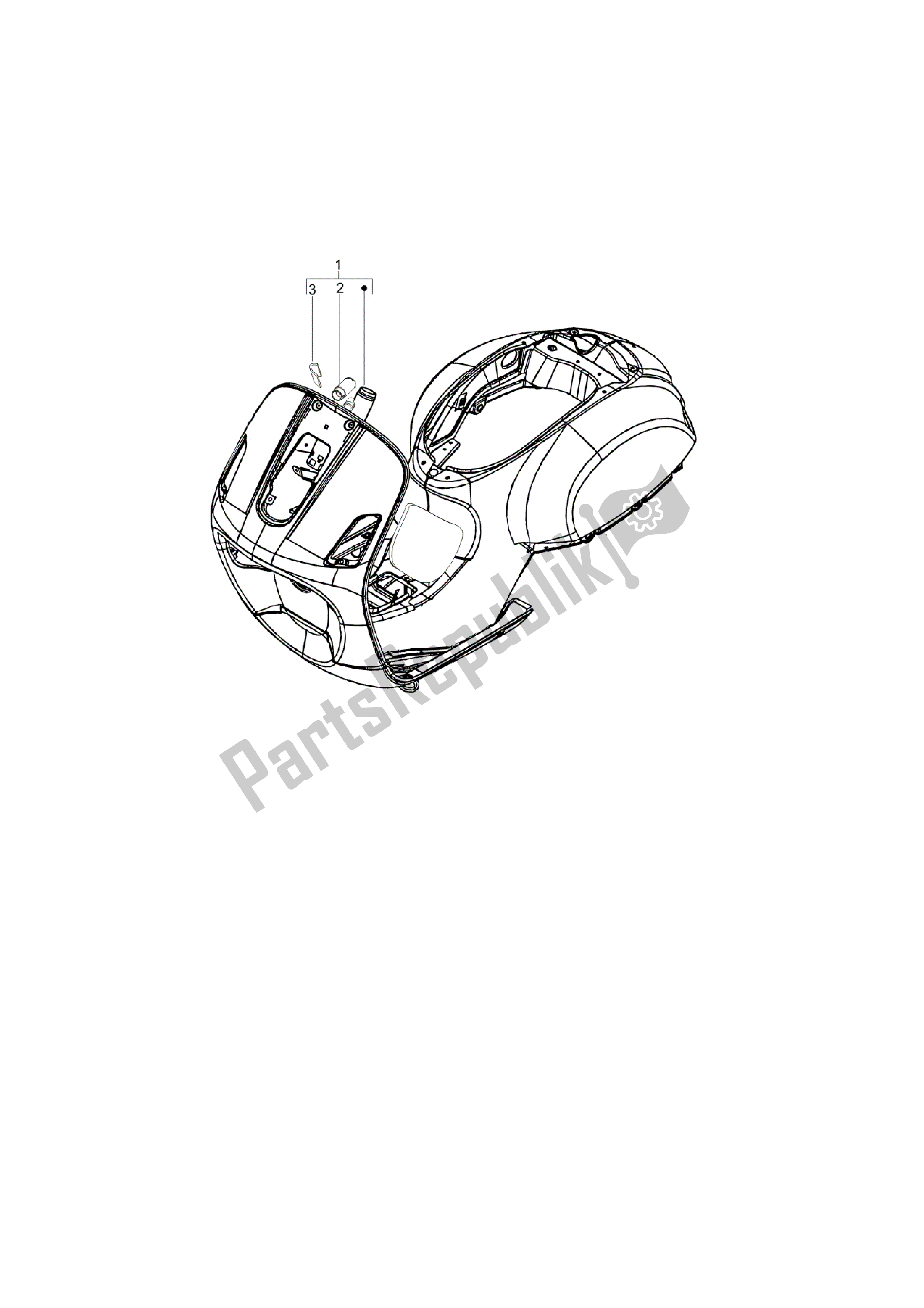 Toutes les pièces pour le Chasis / Carrocería du Vespa LX 150 2005 - 2006