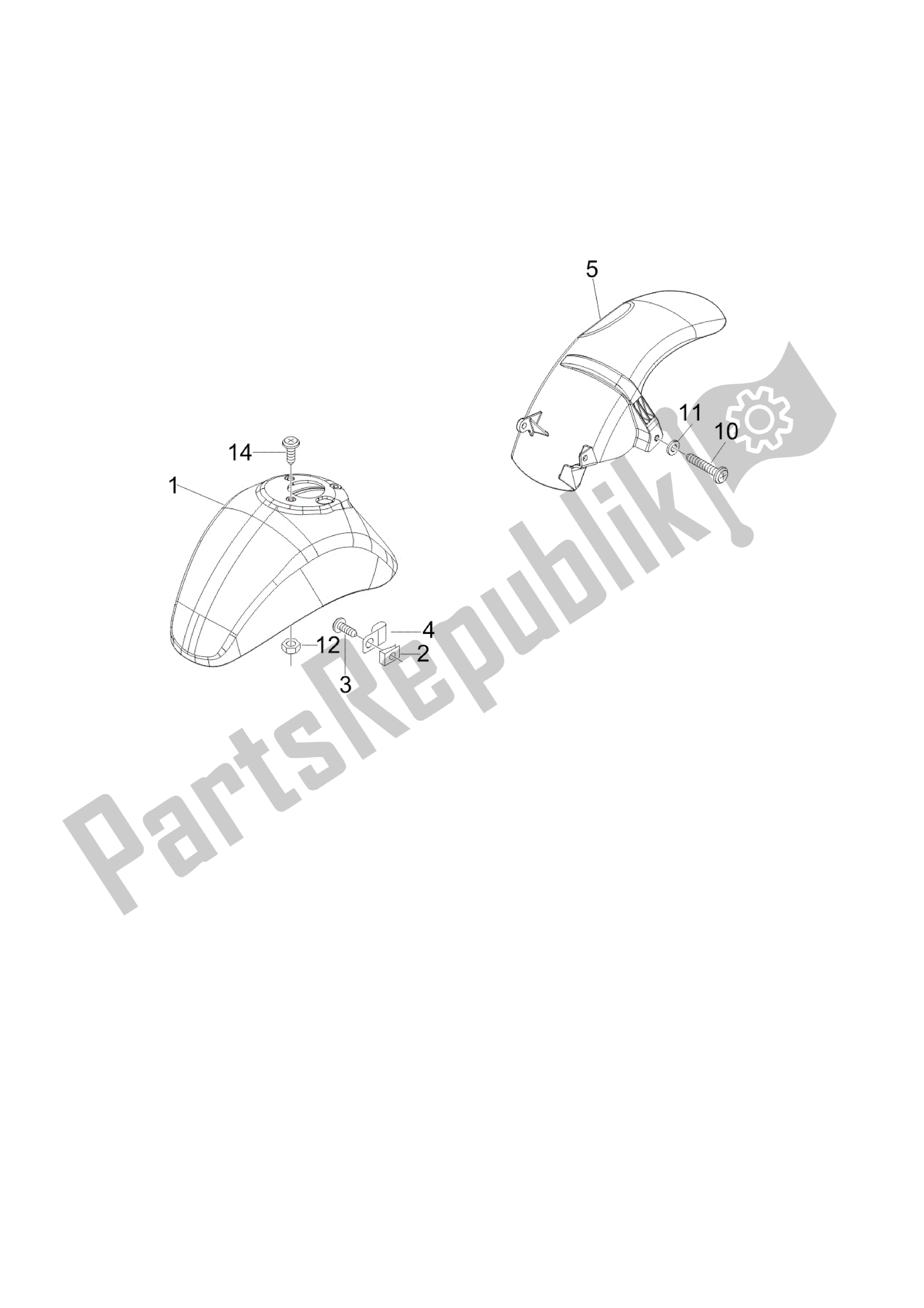 Tutte le parti per il Alojamiento Rueda - Guardabarros del Vespa LX 150 2005 - 2006