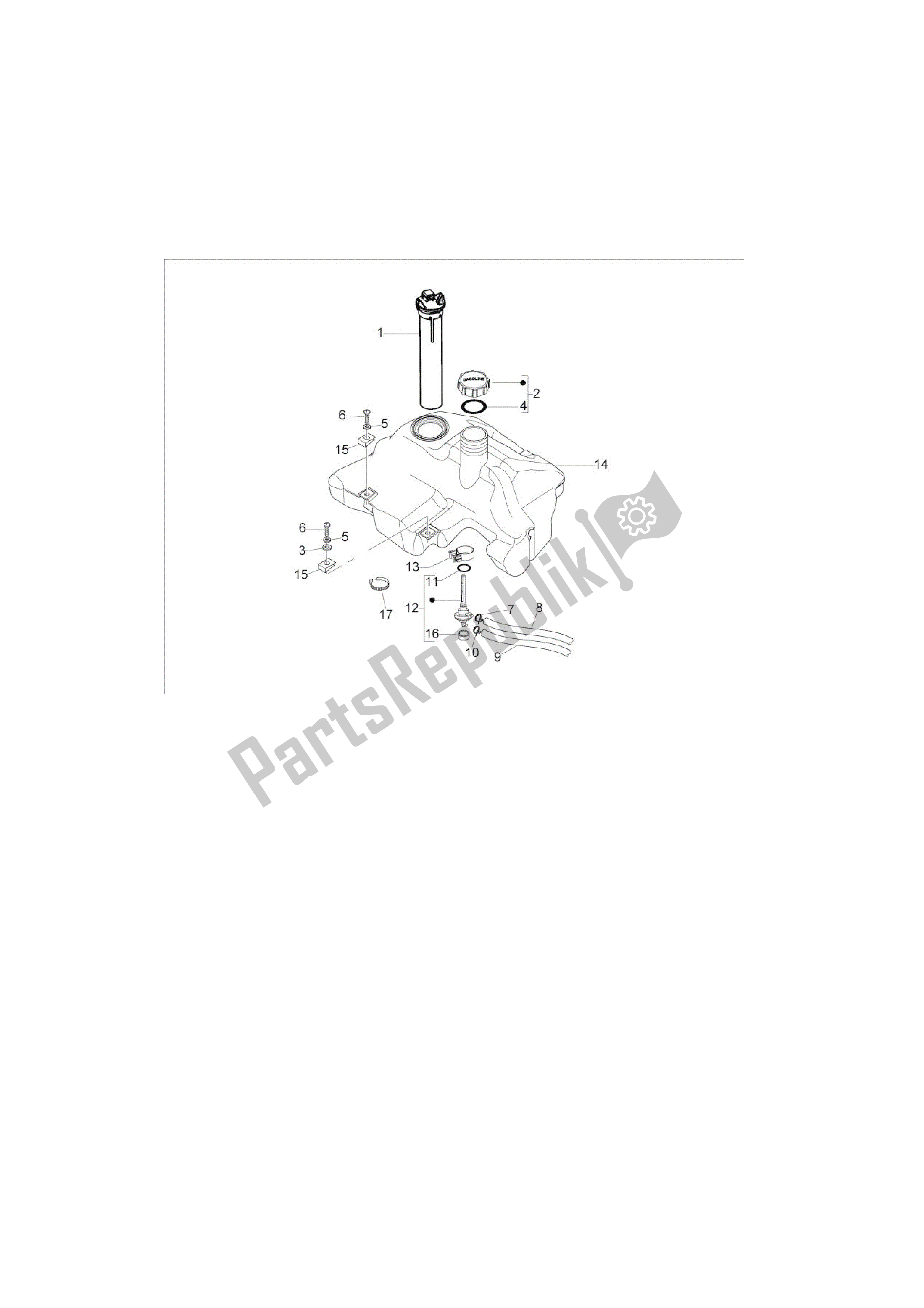 Toutes les pièces pour le Depósito Carburante du Vespa LX 150 2005 - 2006