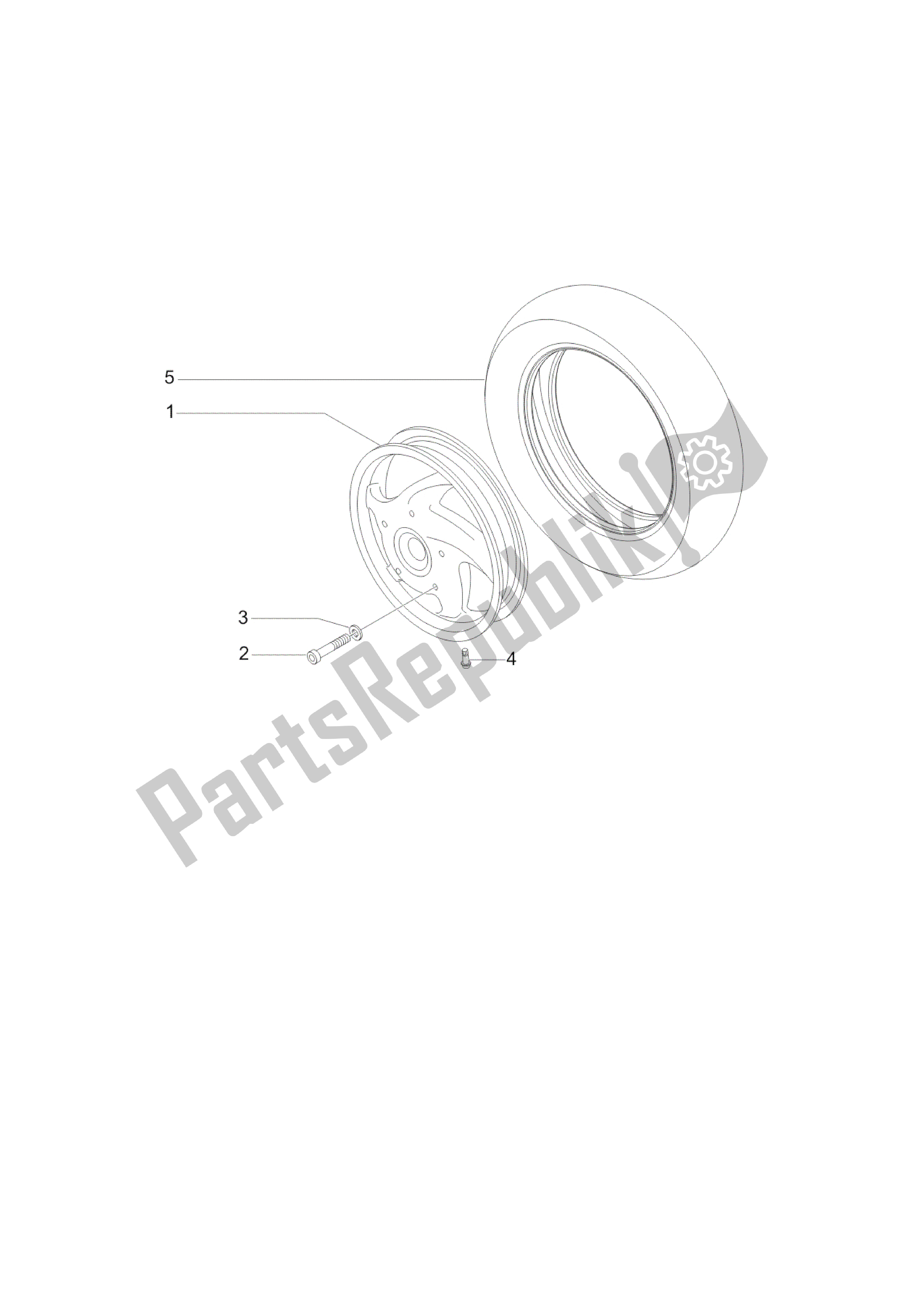 Wszystkie części do Rueda Delantera Vespa LX 150 2010 - 2012