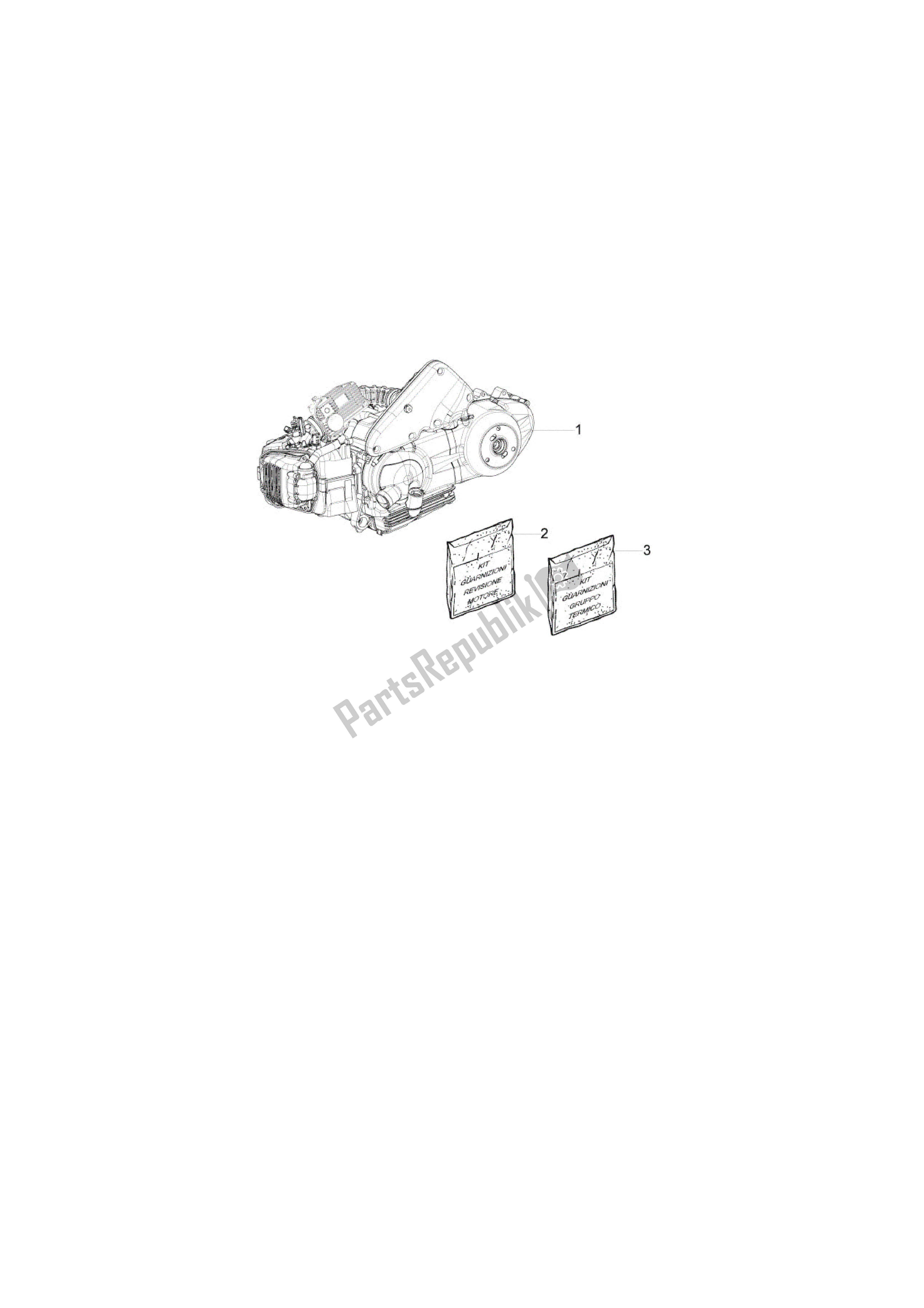 Alle onderdelen voor de Motor Completo van de Vespa LX 150 2010 - 2012