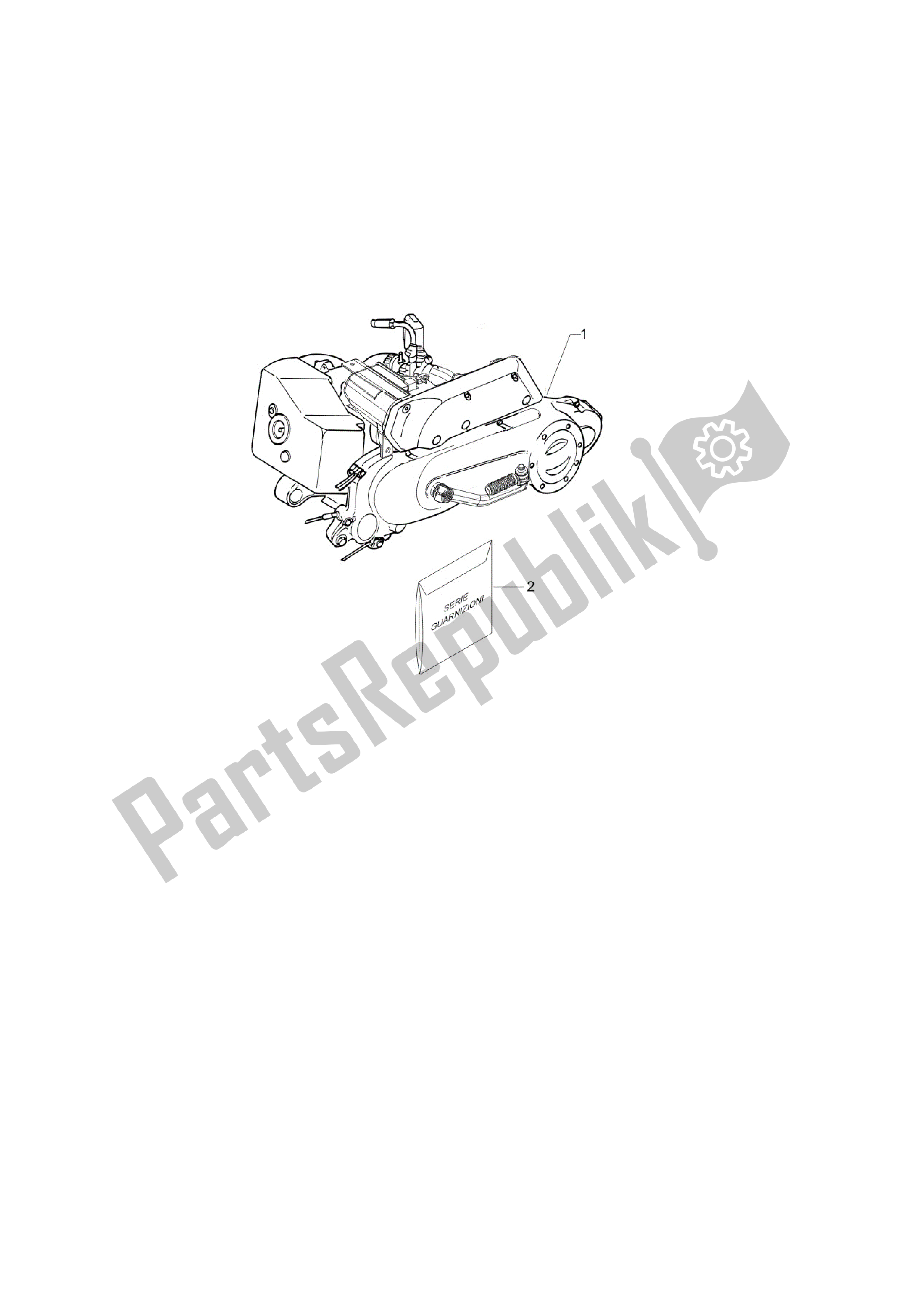 Todas as partes de Motor Completo do Vespa LX 50 2009 - 2010