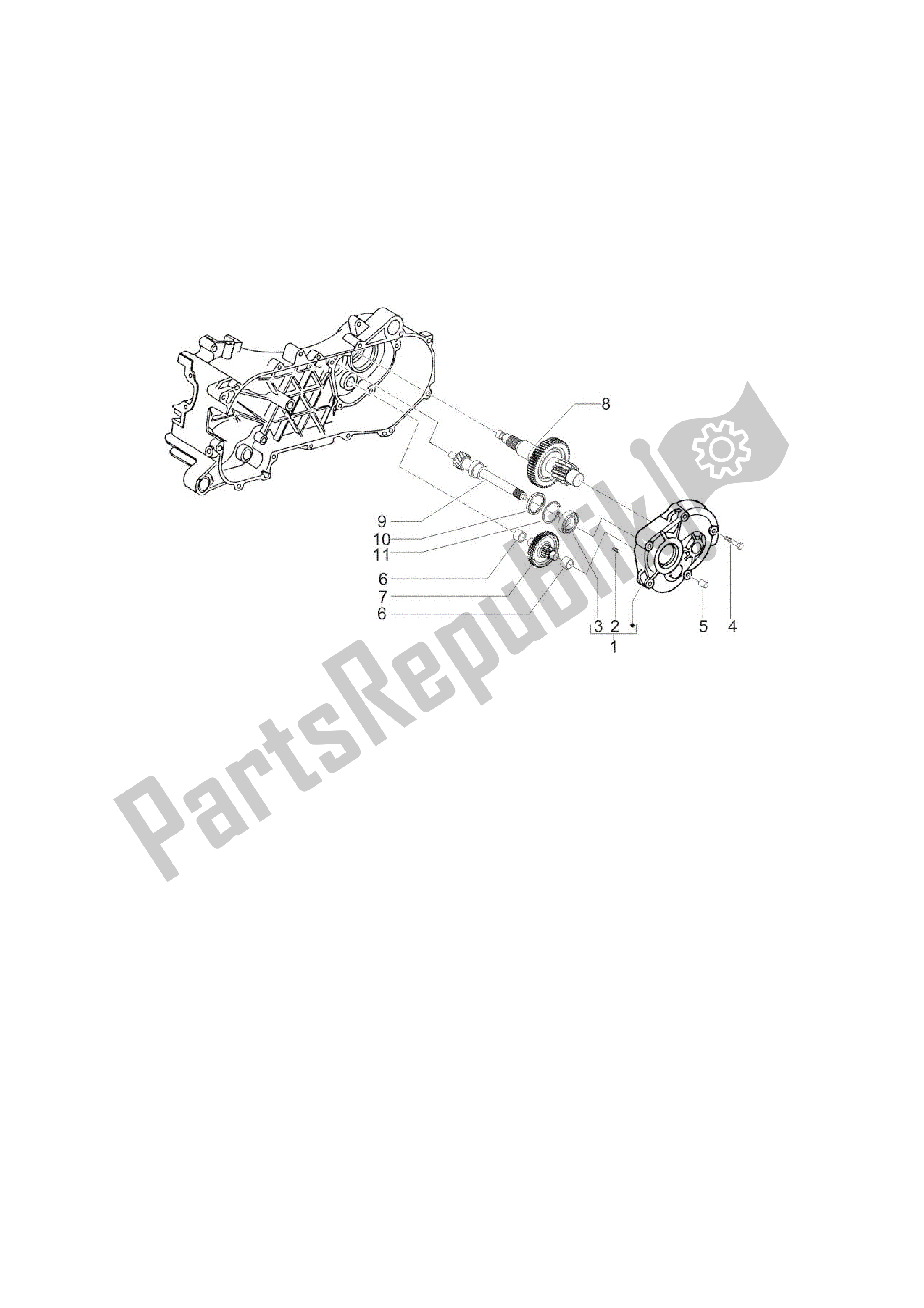 Toutes les pièces pour le Réducteur De Groupe du Vespa LX 50 2009 - 2010