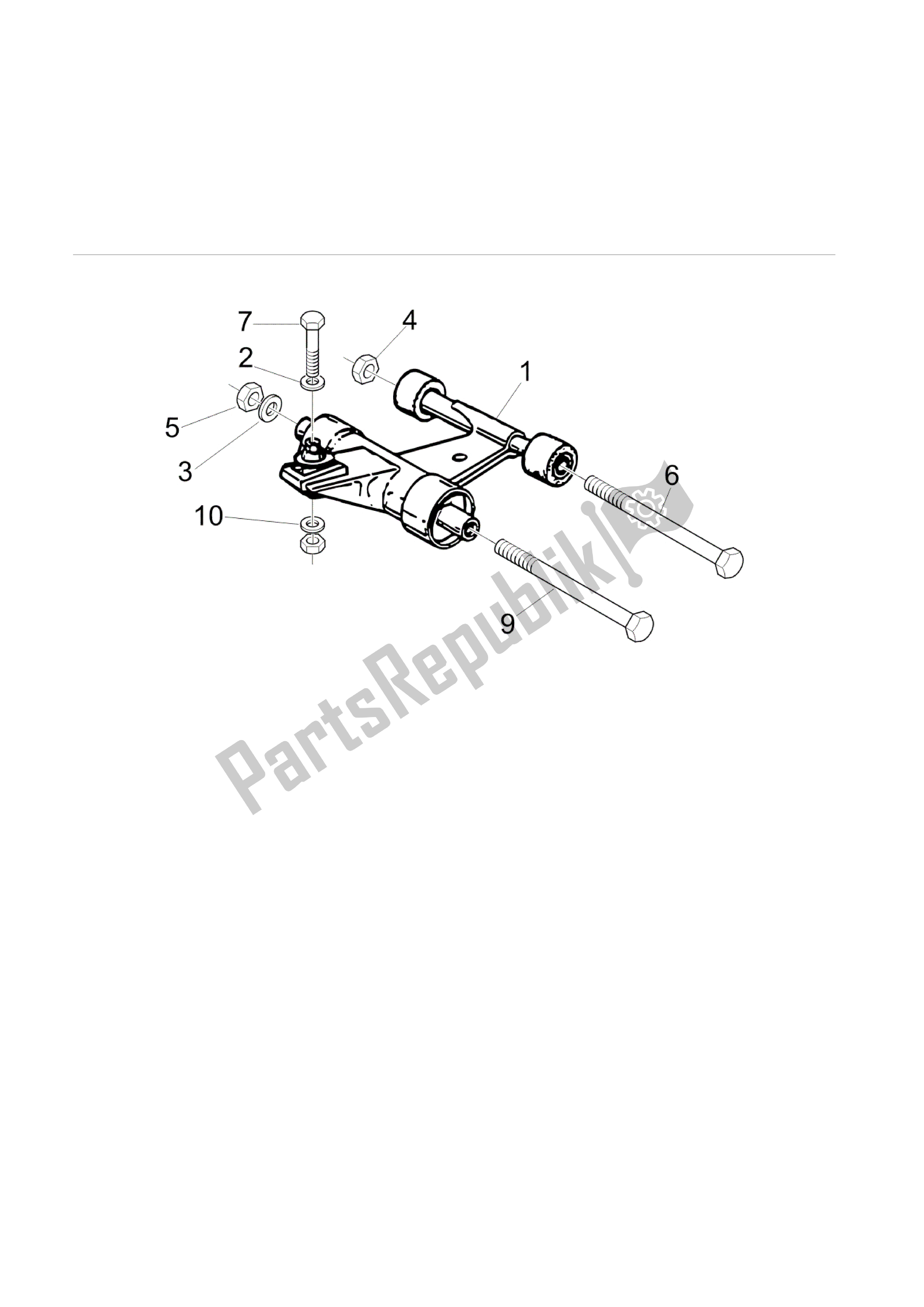 Toutes les pièces pour le Brazo Oscilante du Vespa LX 50 2009 - 2010