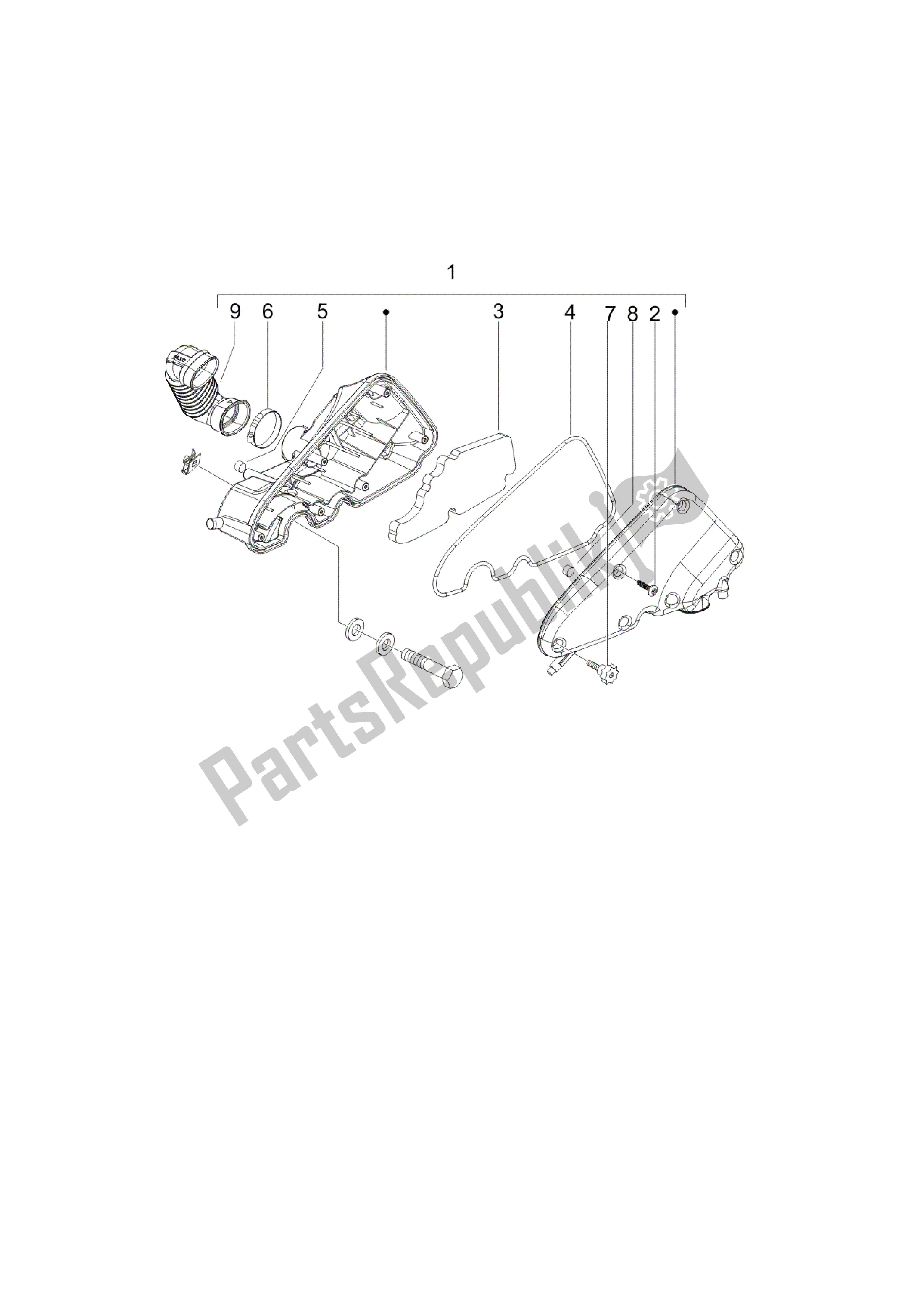 Toutes les pièces pour le Filtro De Aire du Vespa LX 50 2006 - 2008