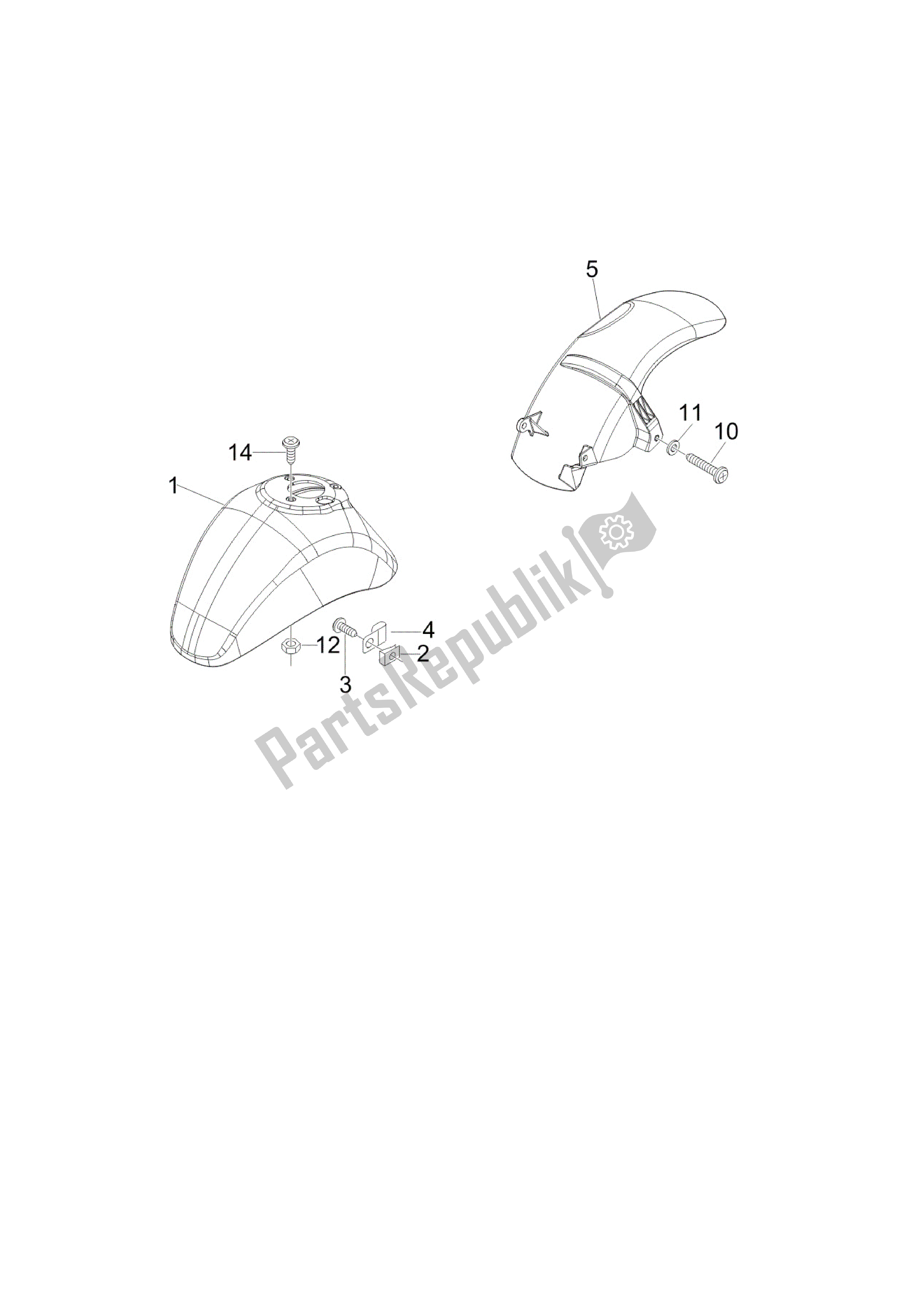 Toutes les pièces pour le Alojamiento Rueda - Guardabarros du Vespa LX 50 2006 - 2008