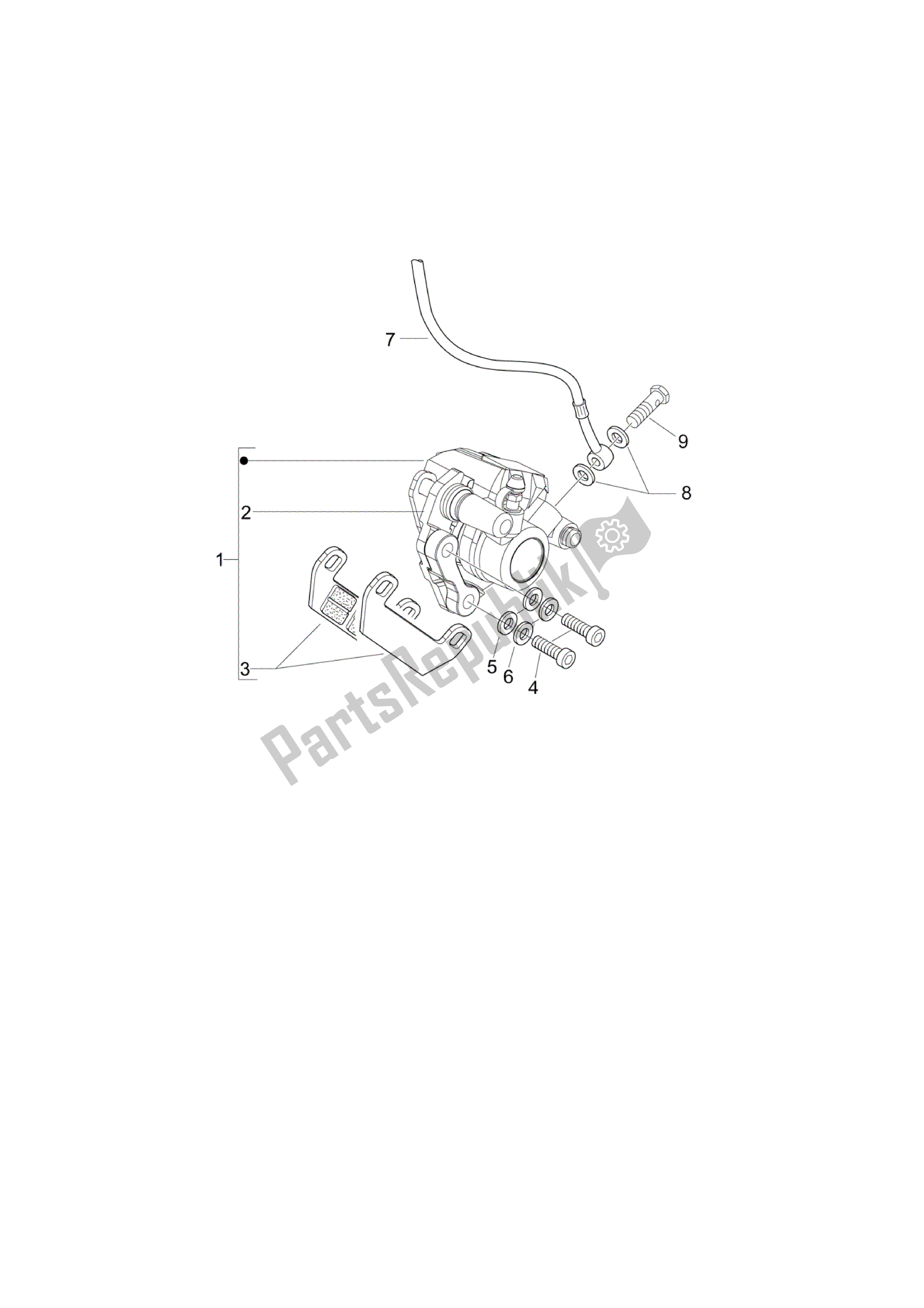 Tutte le parti per il Tuberìas Frenos - Pinzas Del Freno del Vespa LX 50 2006 - 2008