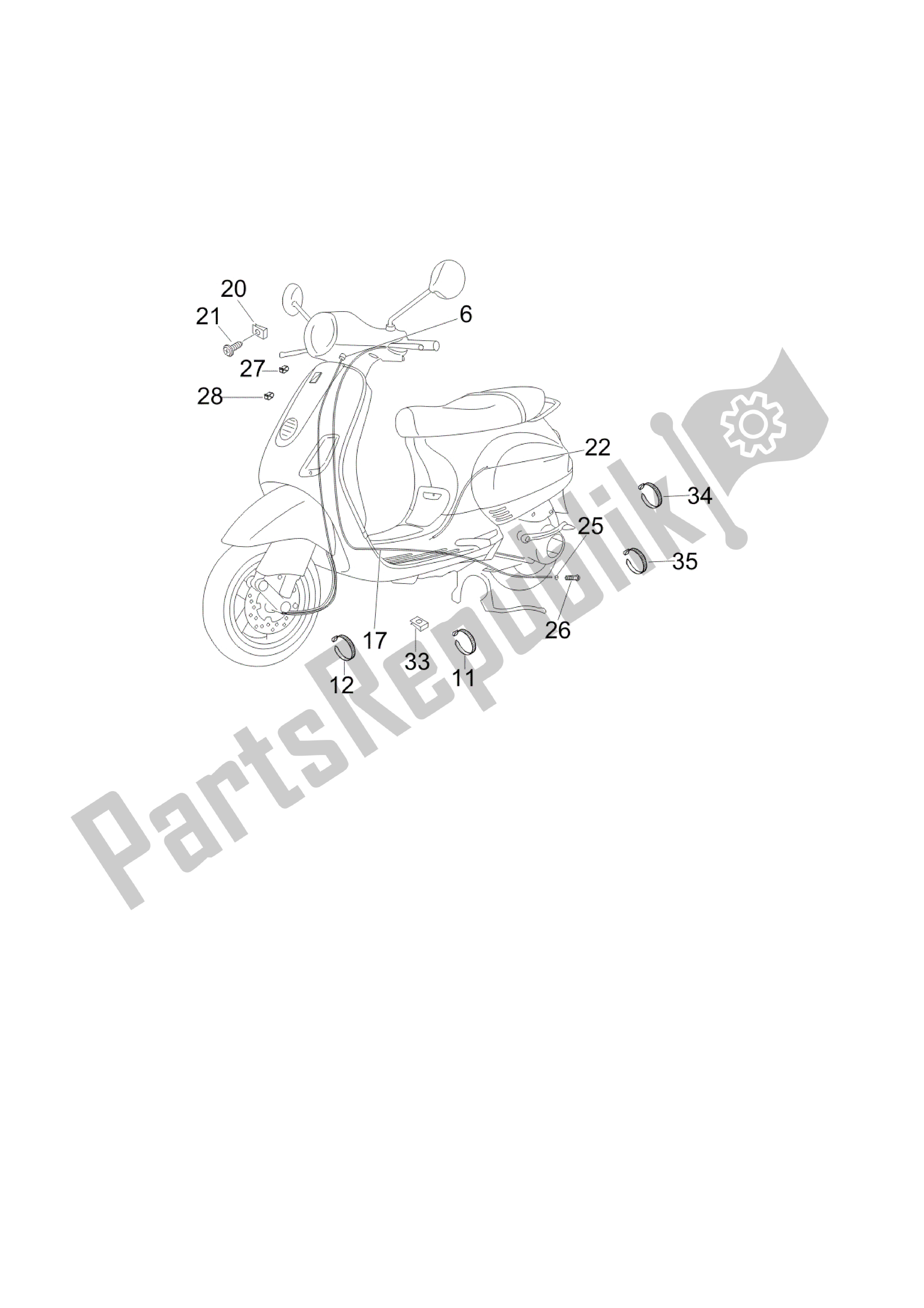 Toutes les pièces pour le Transmisiónes du Vespa LX 50 2006 - 2008