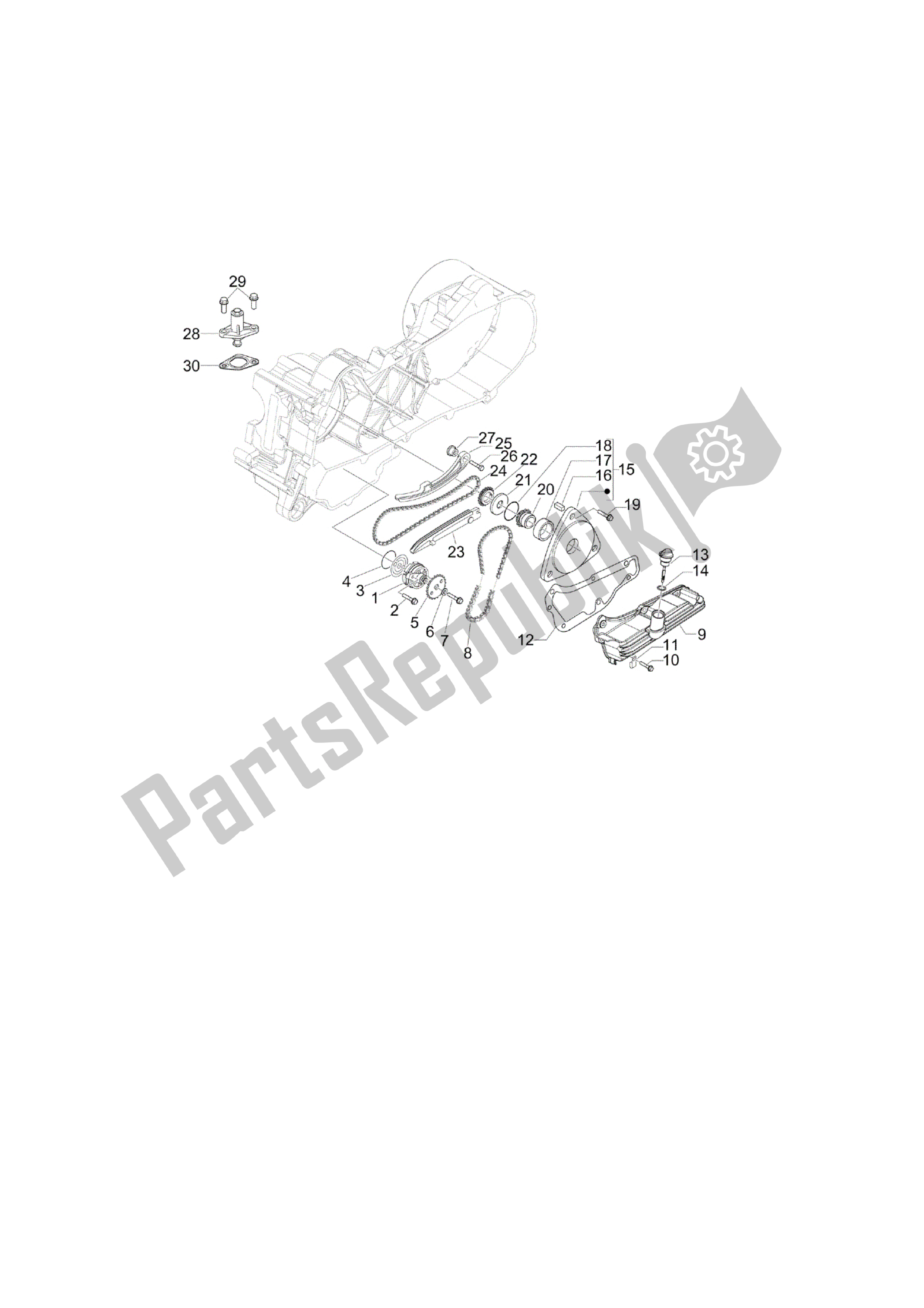 Toutes les pièces pour le Bomba De Aceite du Vespa LX 50 2009 - 2013