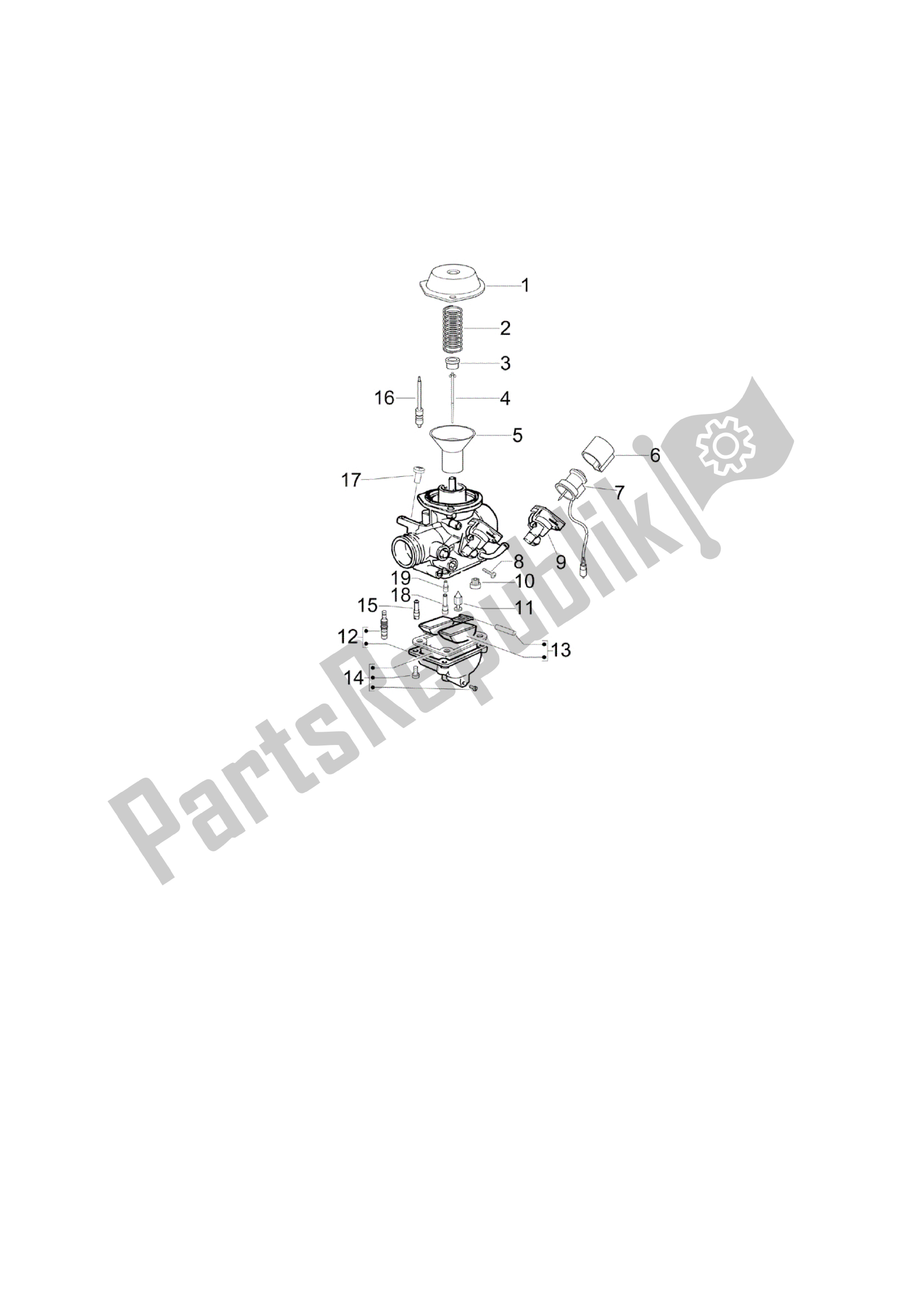 Toutes les pièces pour le Components De Carburador du Vespa LX 50 2009 - 2013