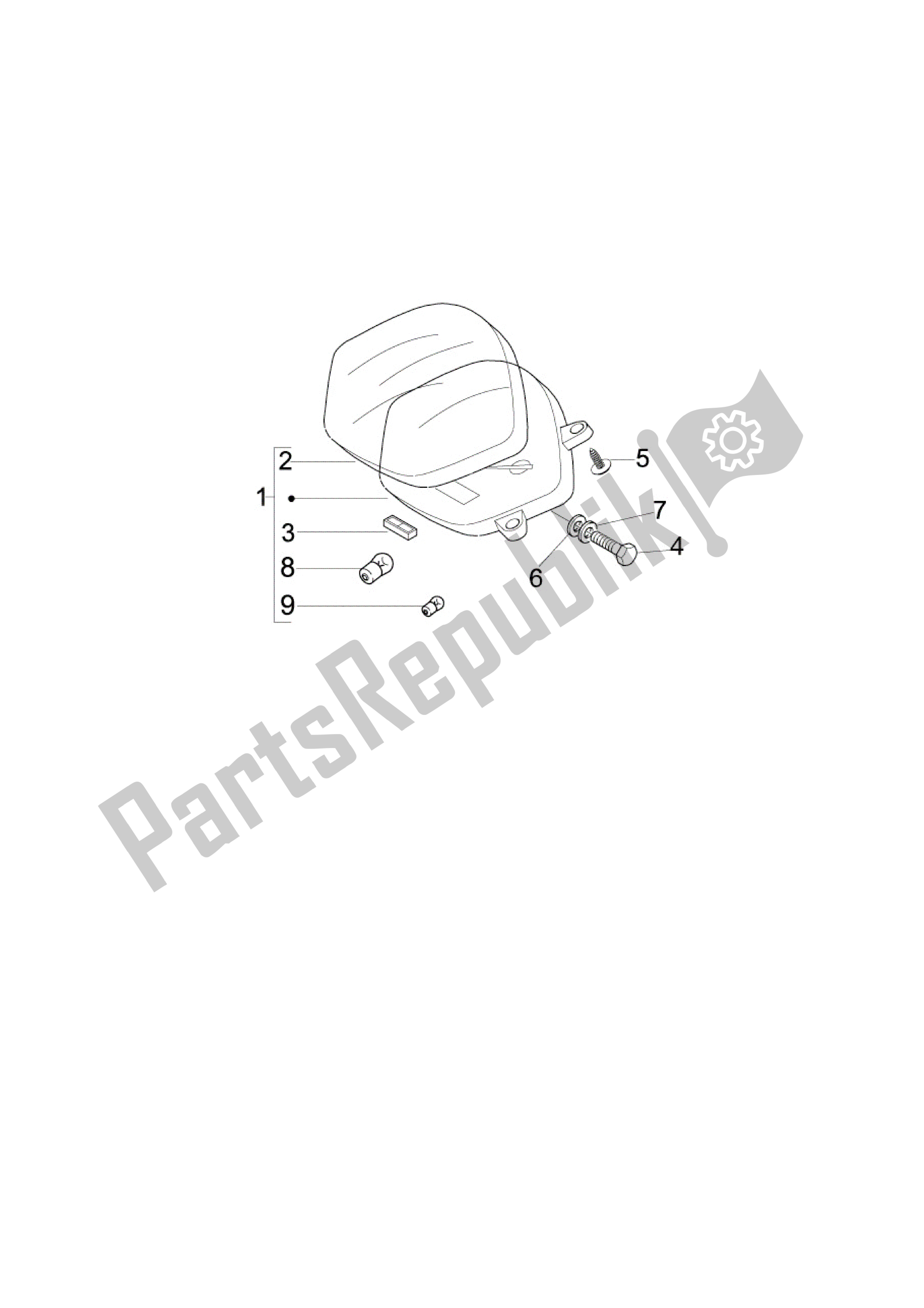 Wszystkie części do Tablero De Instrumentos - Cruscotto Vespa LX 50 2009 - 2013