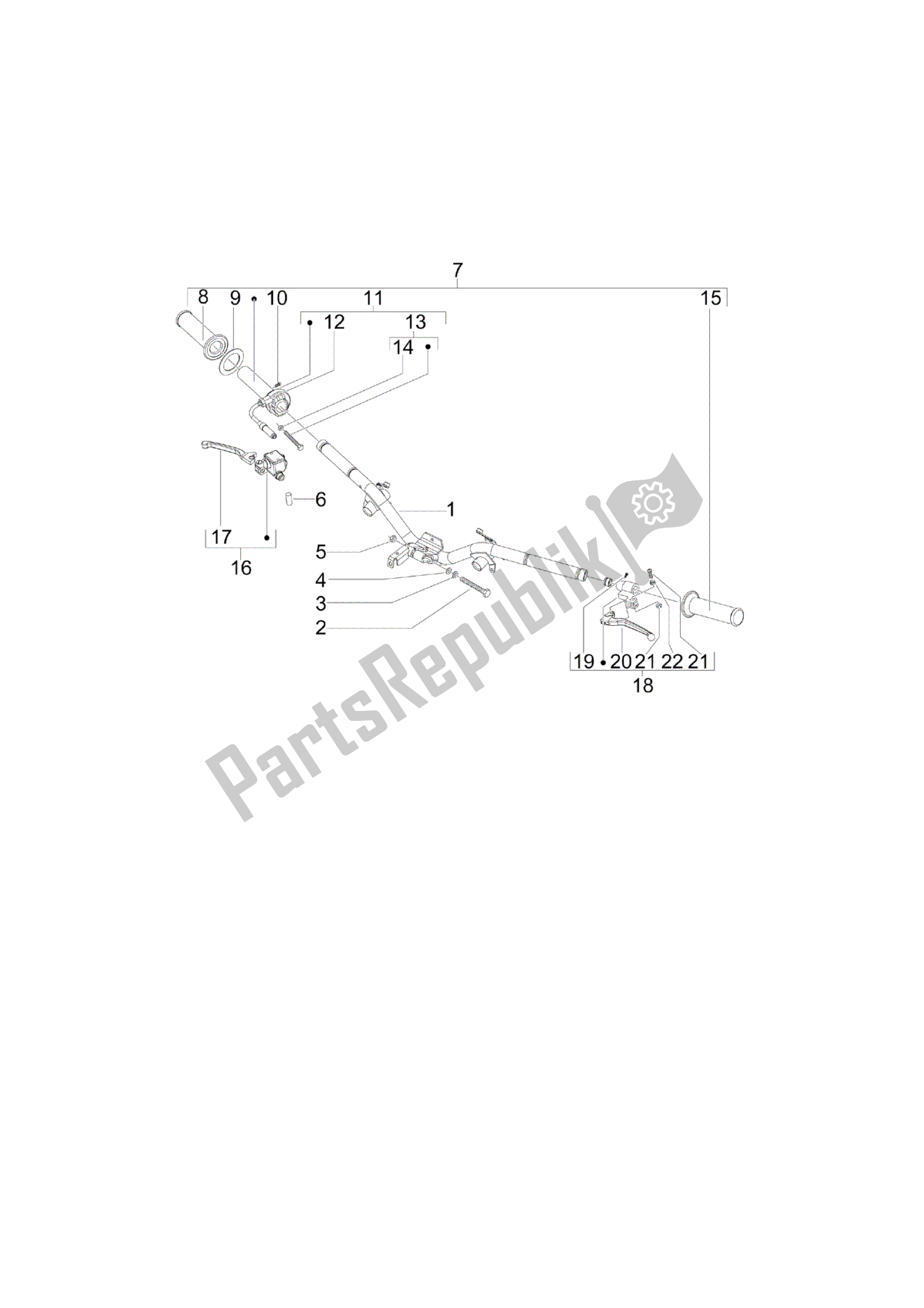 Toutes les pièces pour le Manillar - Bomba Freno du Vespa LX 50 2009 - 2013