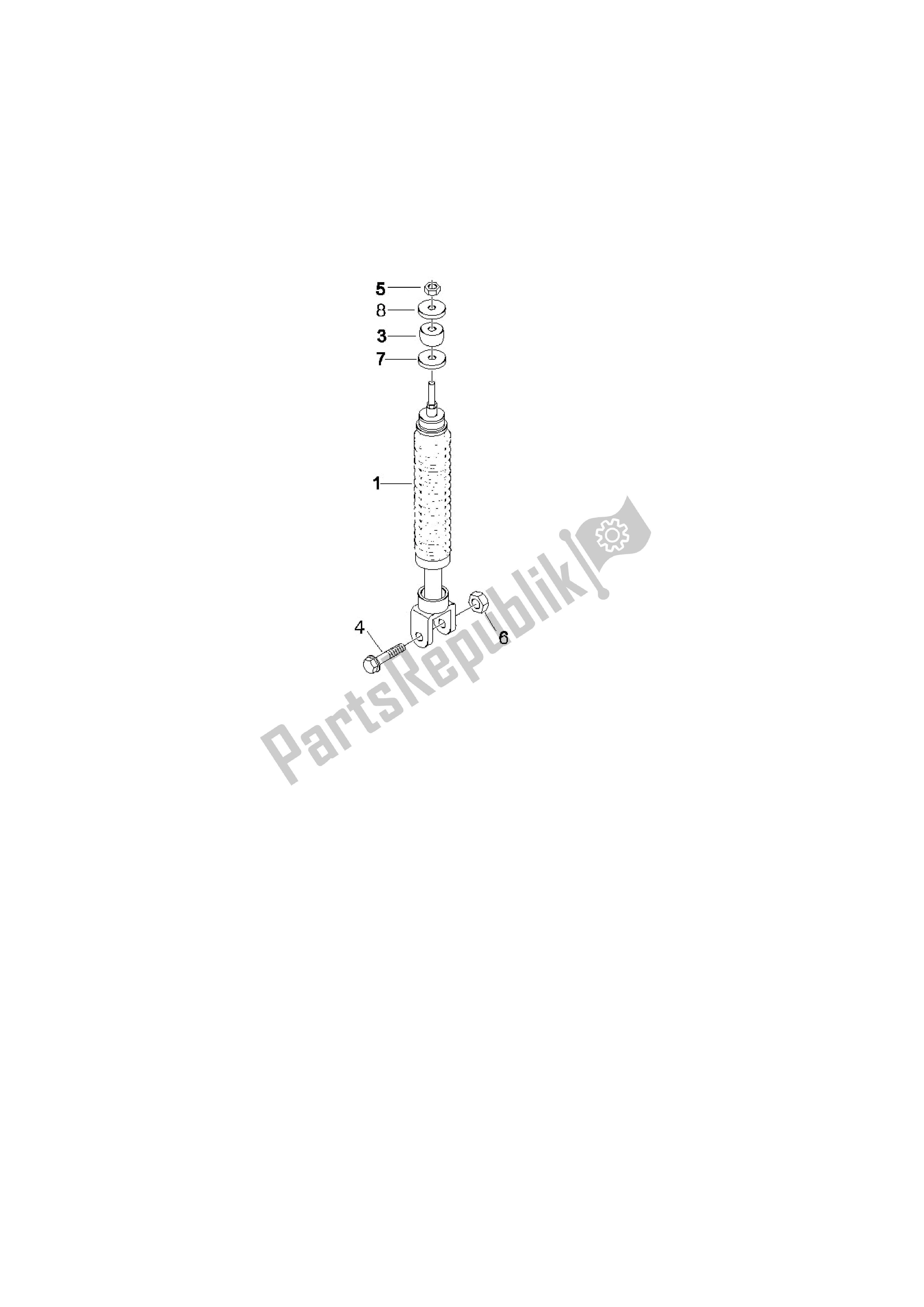 Toutes les pièces pour le Suspensión Trasera - Amortiguador / Es du Vespa LX 50 2009 - 2013