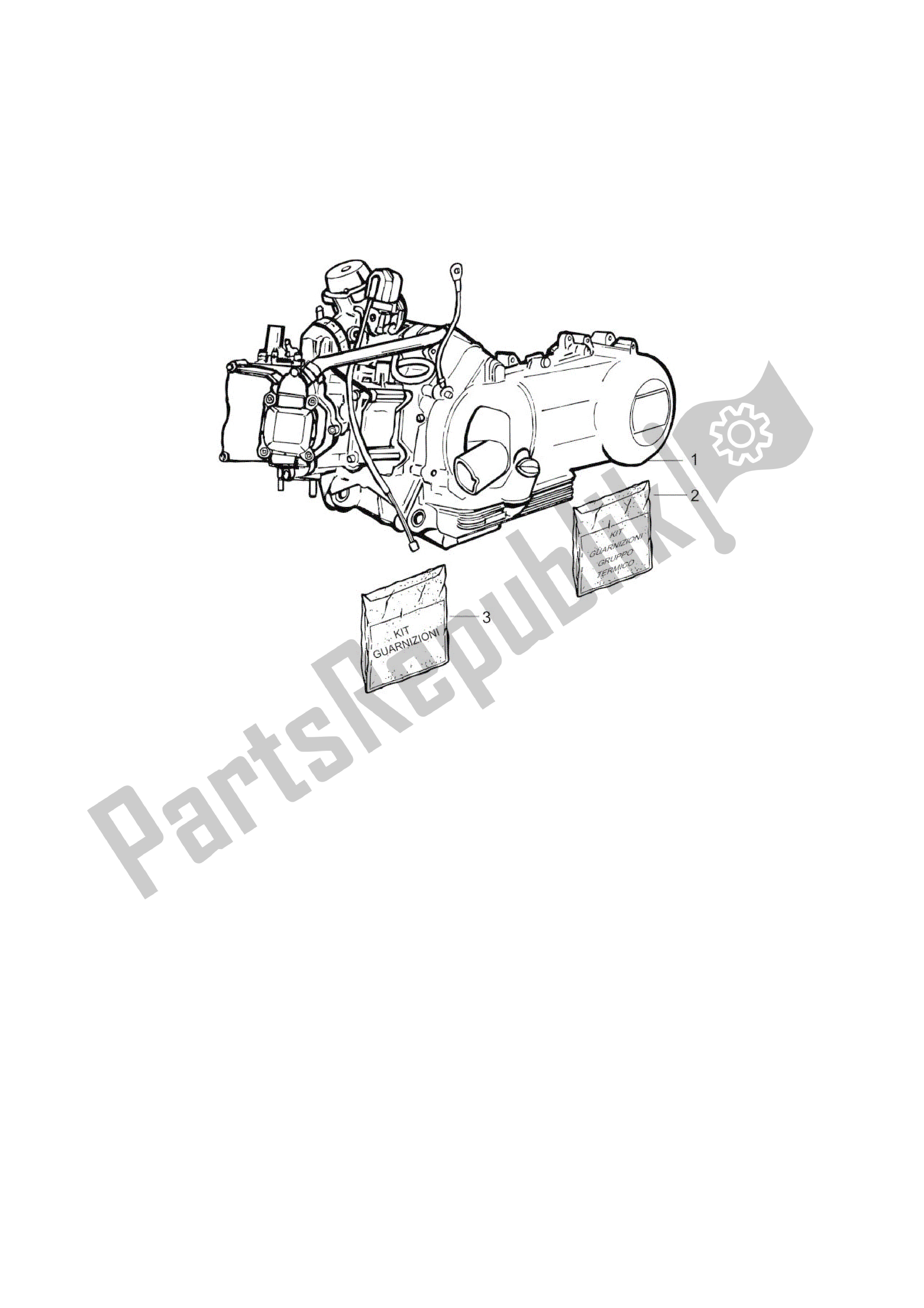Alle onderdelen voor de Motor Completo van de Vespa LXV 125 2006 - 2009
