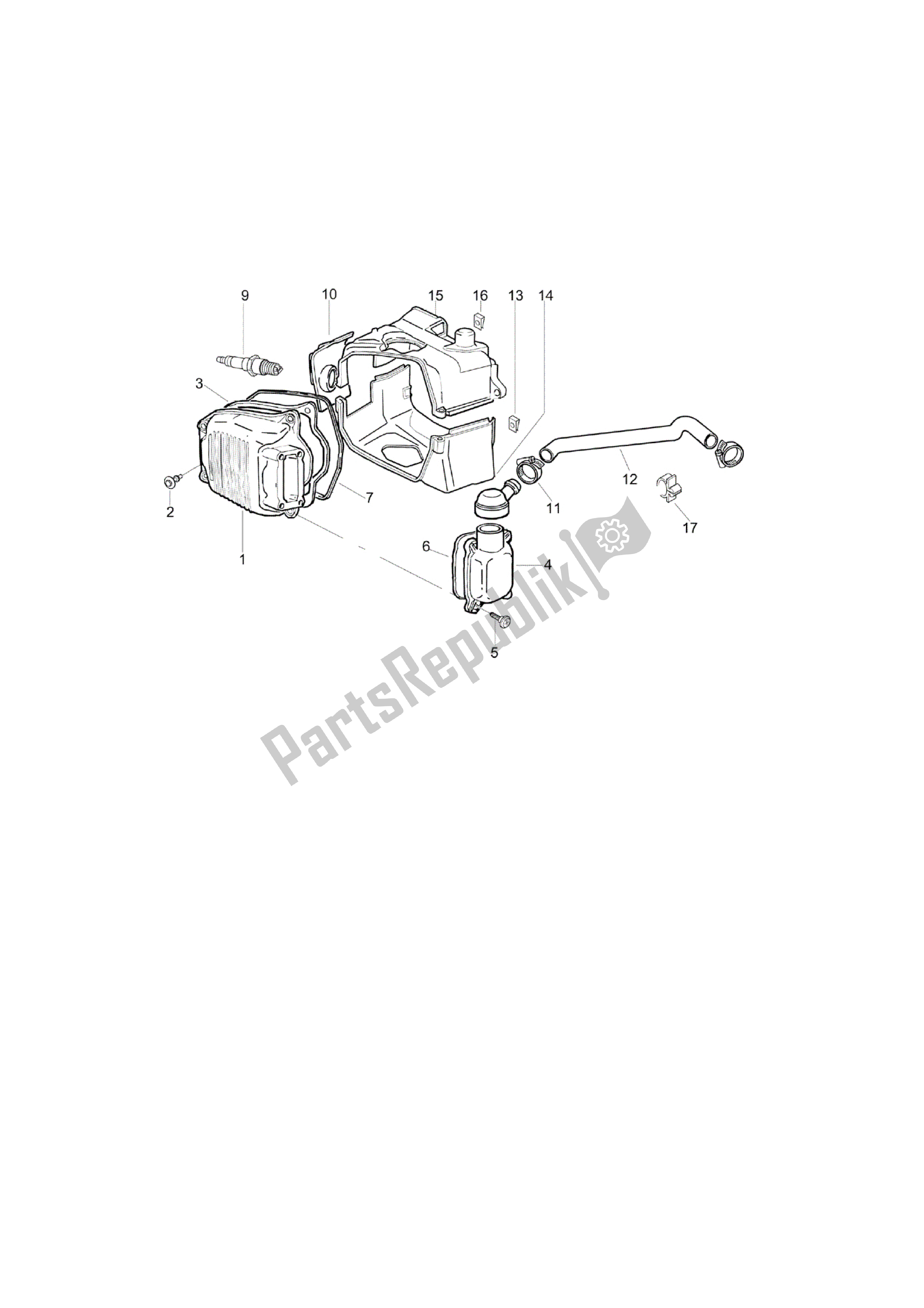 Toutes les pièces pour le Tapa Culata du Vespa LXV 125 2006 - 2009