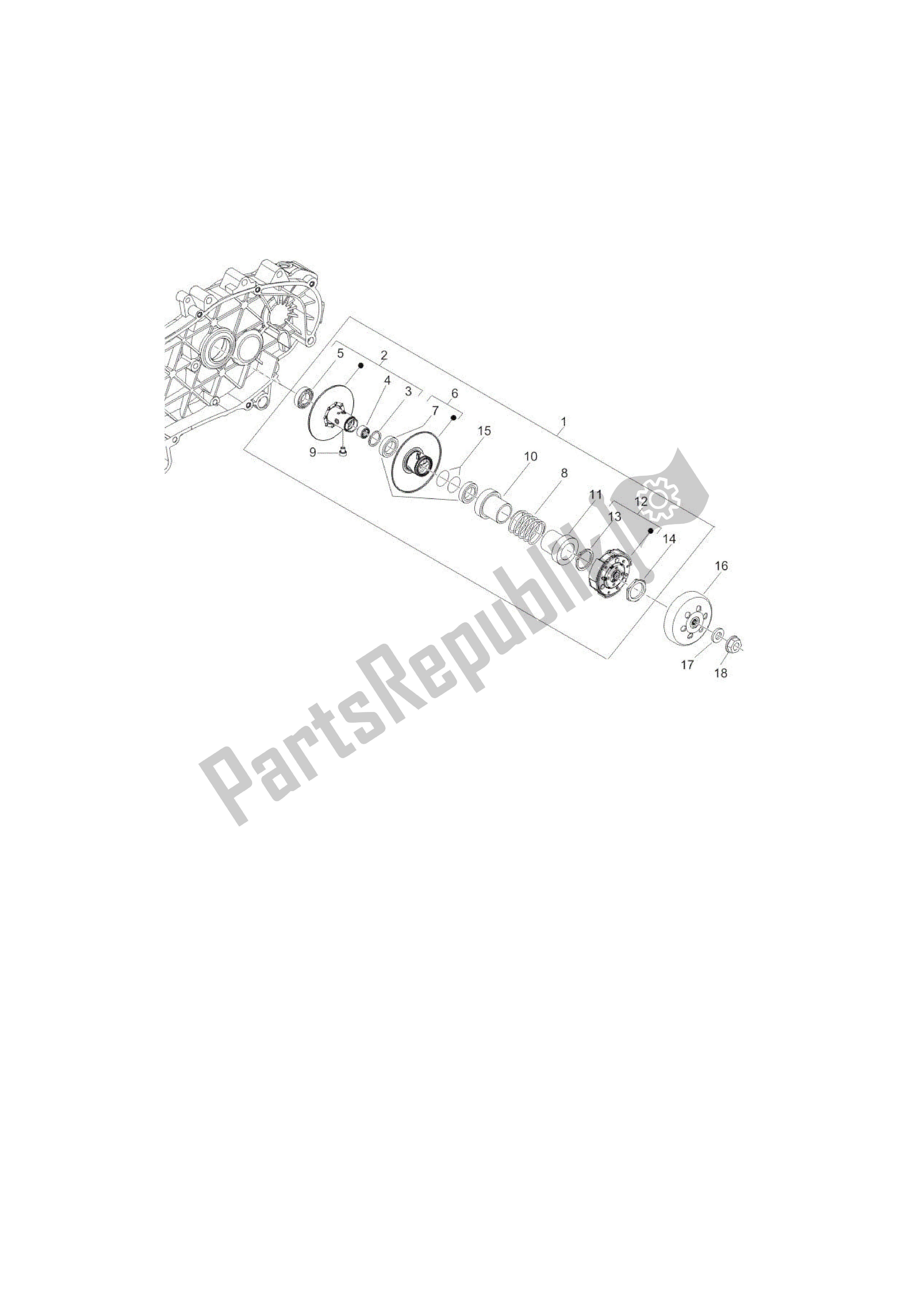 Todas las partes para Polea Conducida de Vespa LXV 125 2006 - 2009