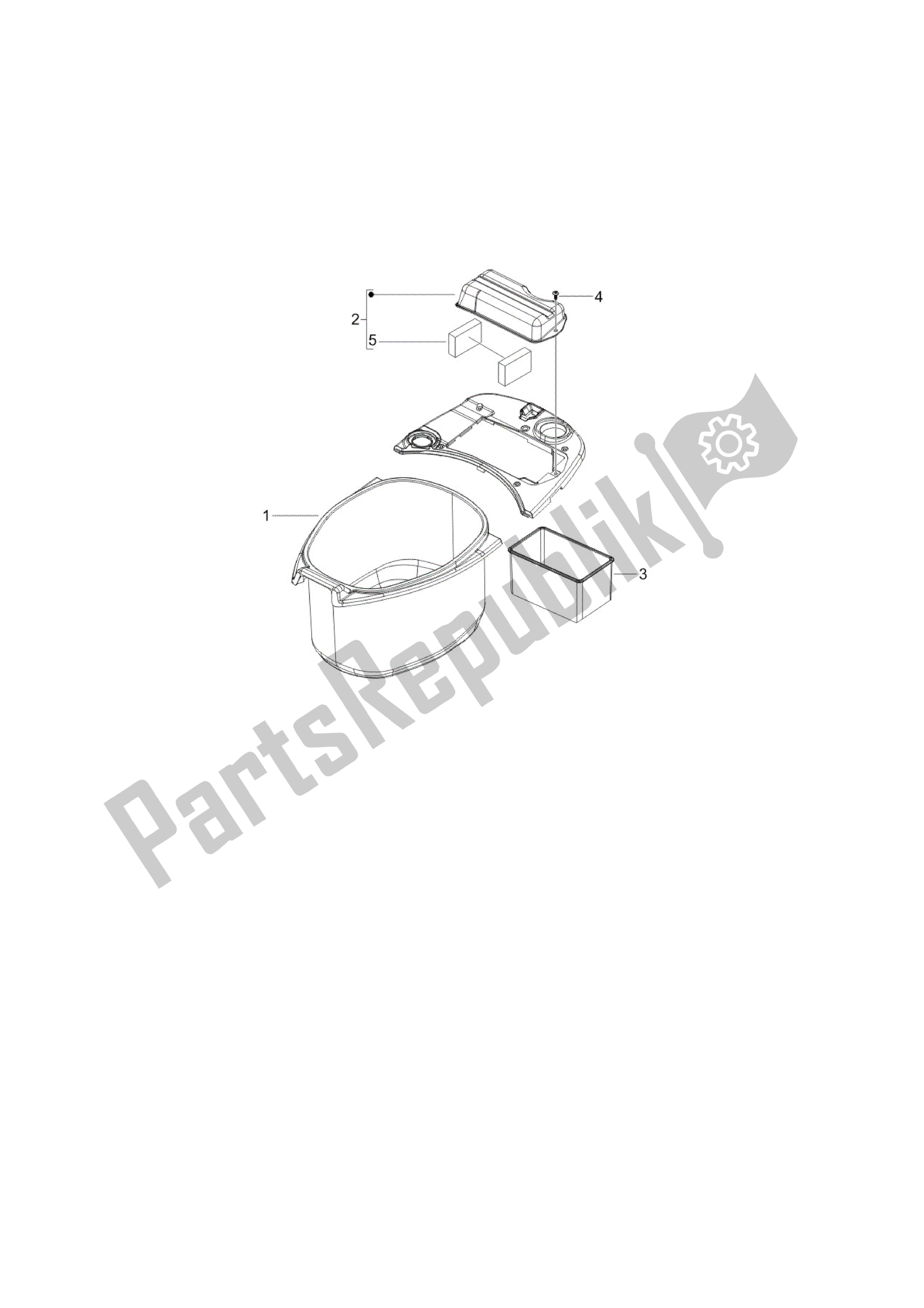 Todas las partes para Alojamiento Casco - Parte Debajo De Sillìn de Vespa LXV 125 2006 - 2009