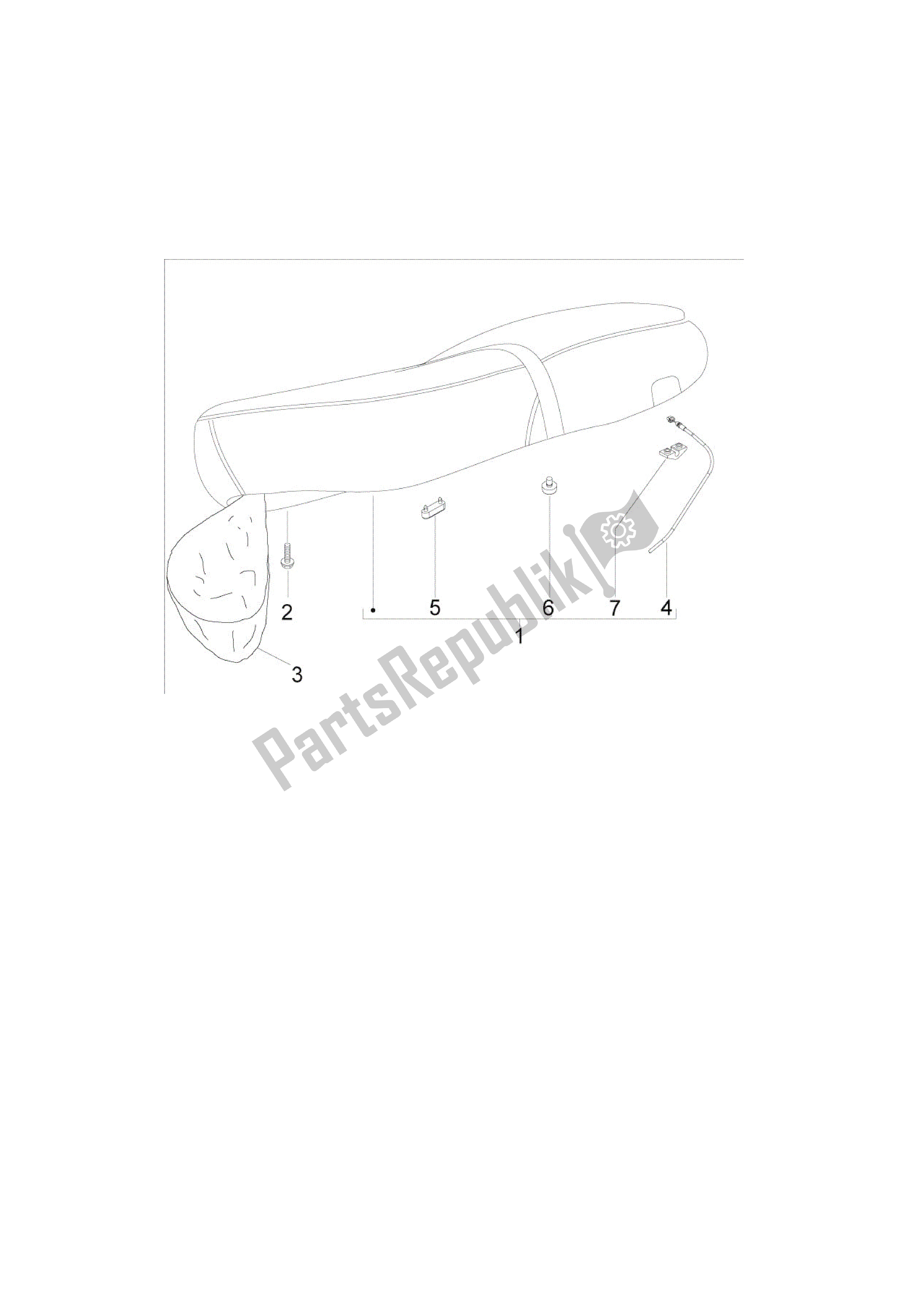 Tutte le parti per il Sillín / Asientos - Bolsa Herramienta del Vespa LXV 125 2006 - 2009