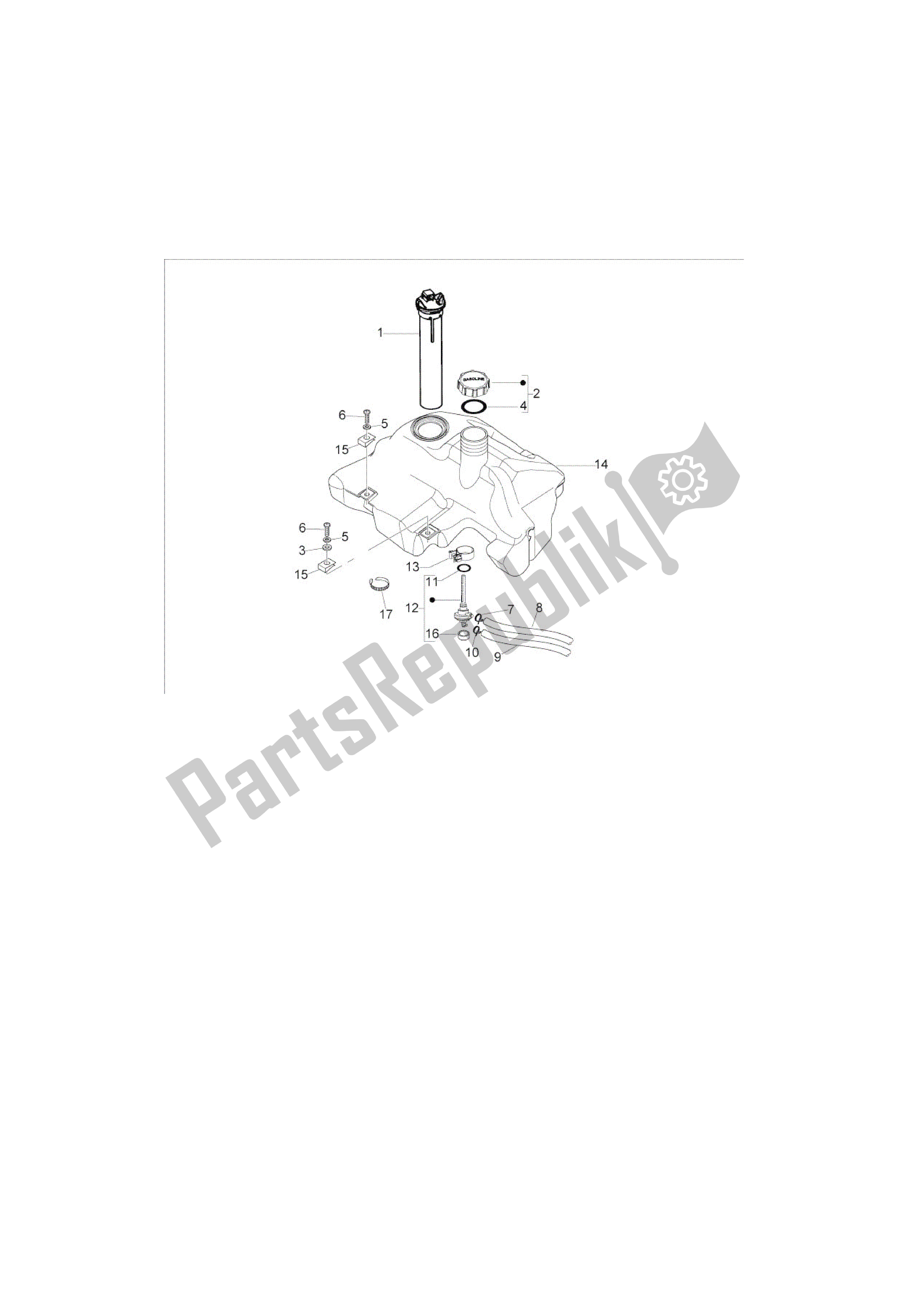 Toutes les pièces pour le Depósito Carburante du Vespa LXV 125 2006 - 2009