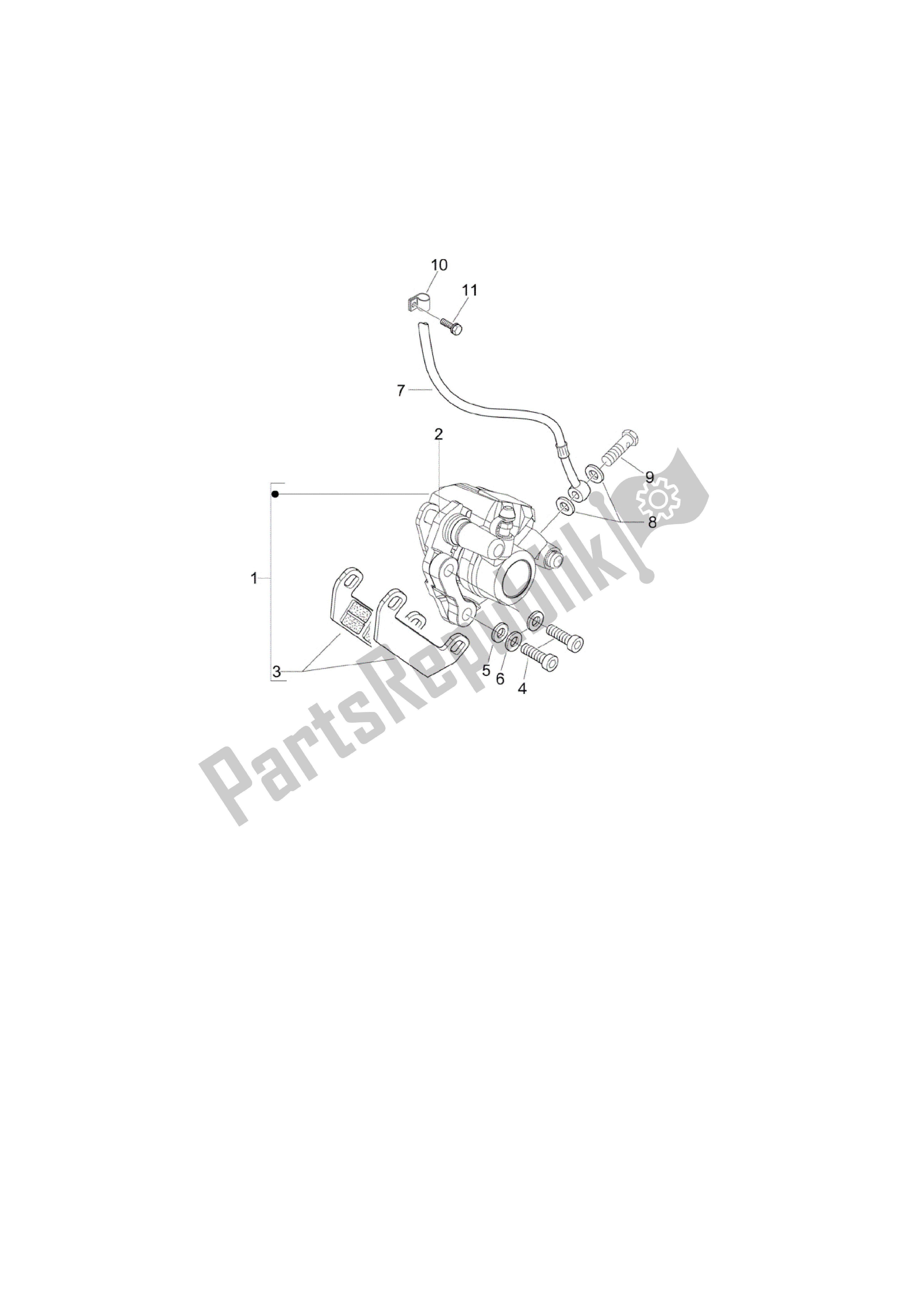 Todas las partes para Tuberìas Frenos - Pinzas Del Freno de Vespa LXV 125 2006 - 2009