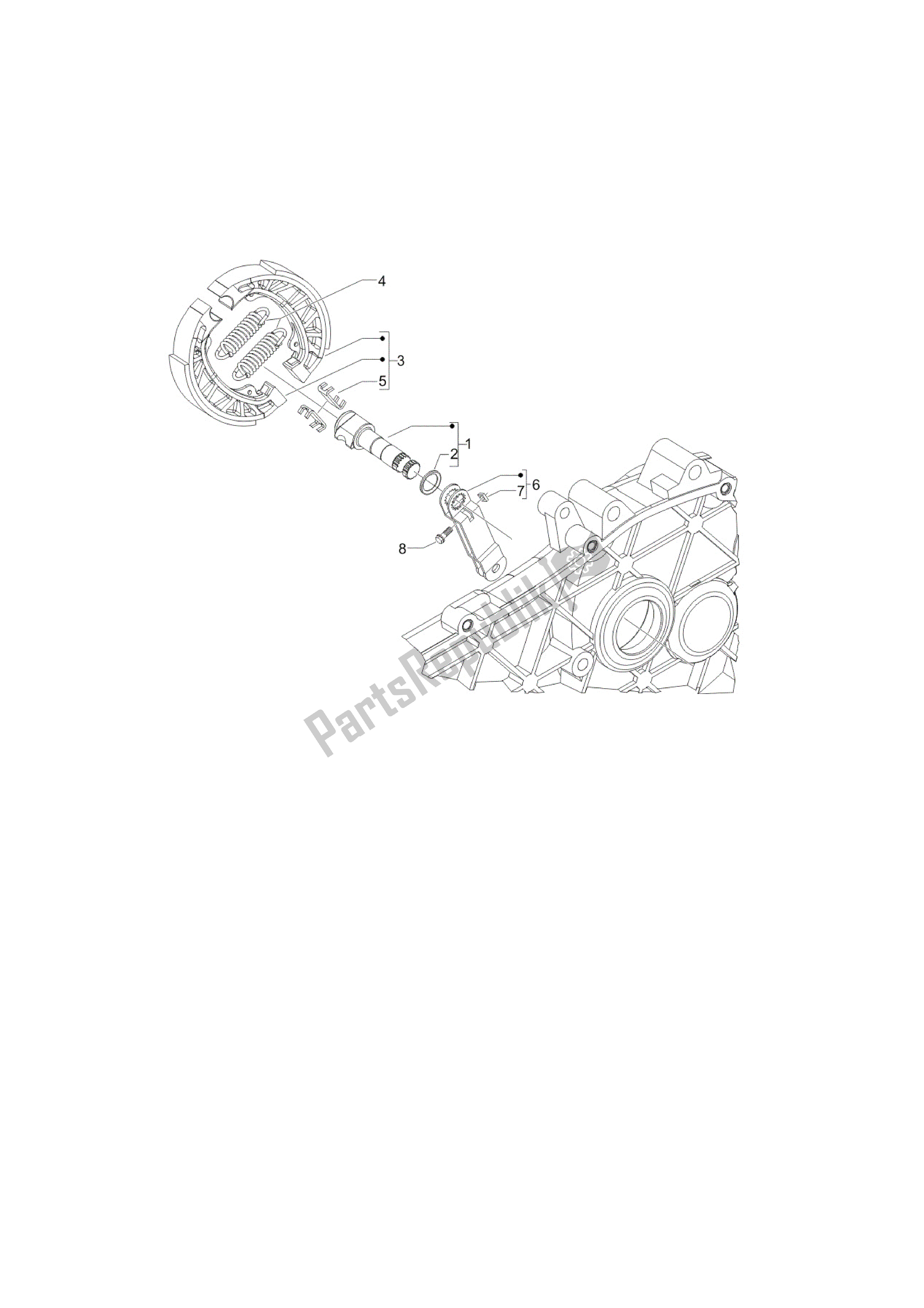 All parts for the Freno Trasero - Zapatas of the Vespa LXV 125 2010 - 2013