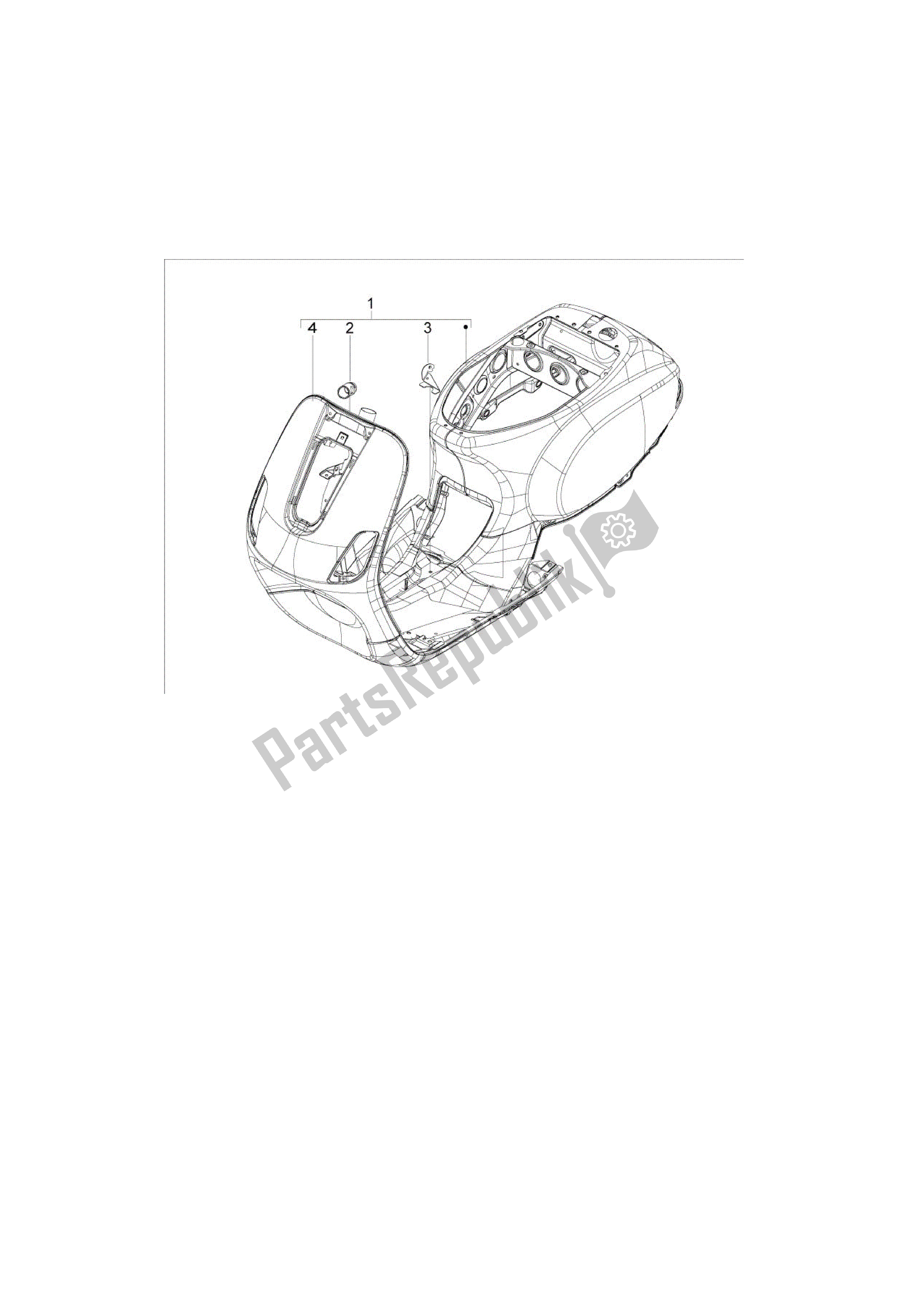 Tutte le parti per il Chassis / Carrocería del Vespa LXV 125 2010 - 2013