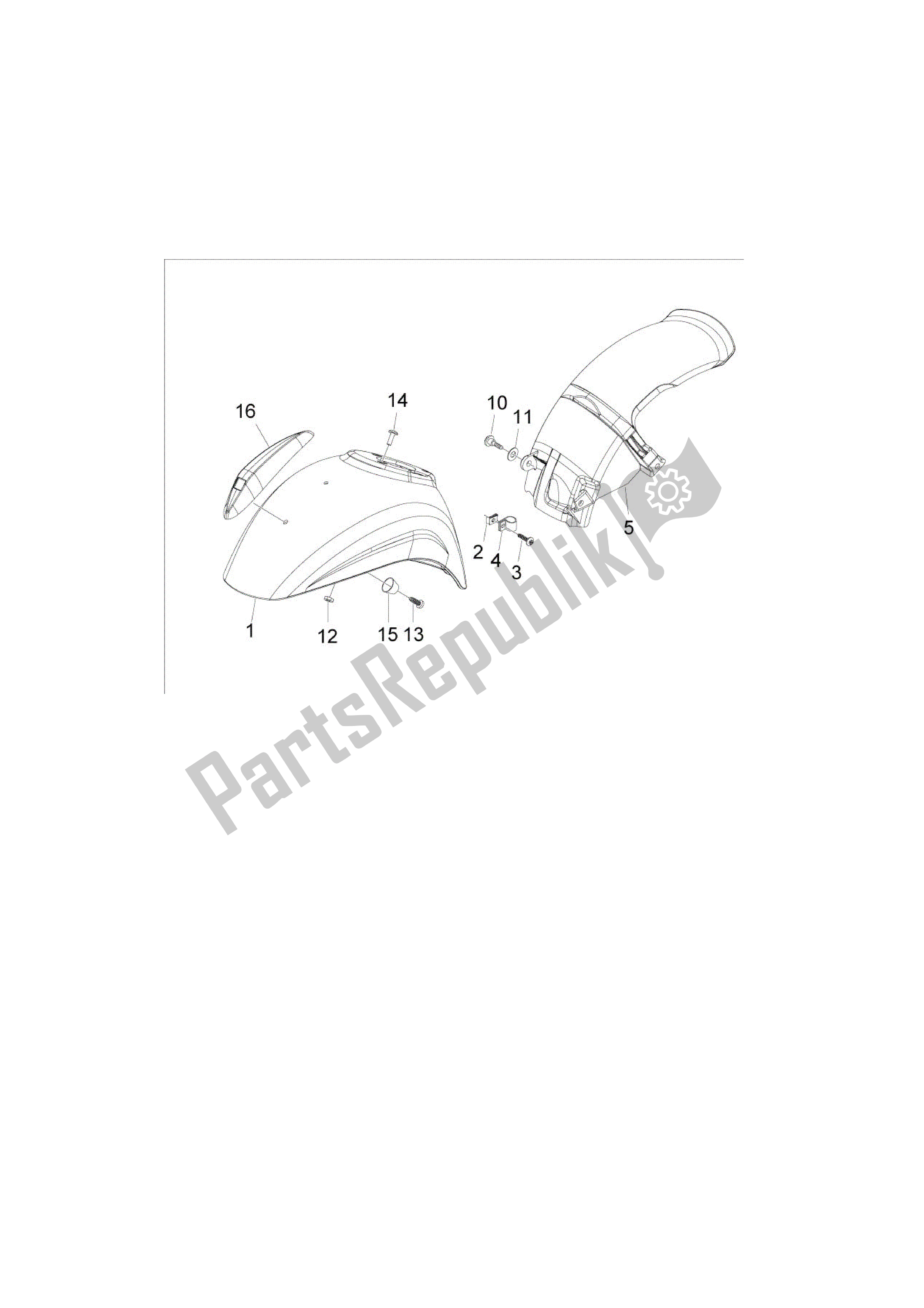 Toutes les pièces pour le Alojamiento Rueda - Guardabarros du Vespa LXV 125 2010 - 2013