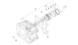 Cylinder-piston-wrist pin unit