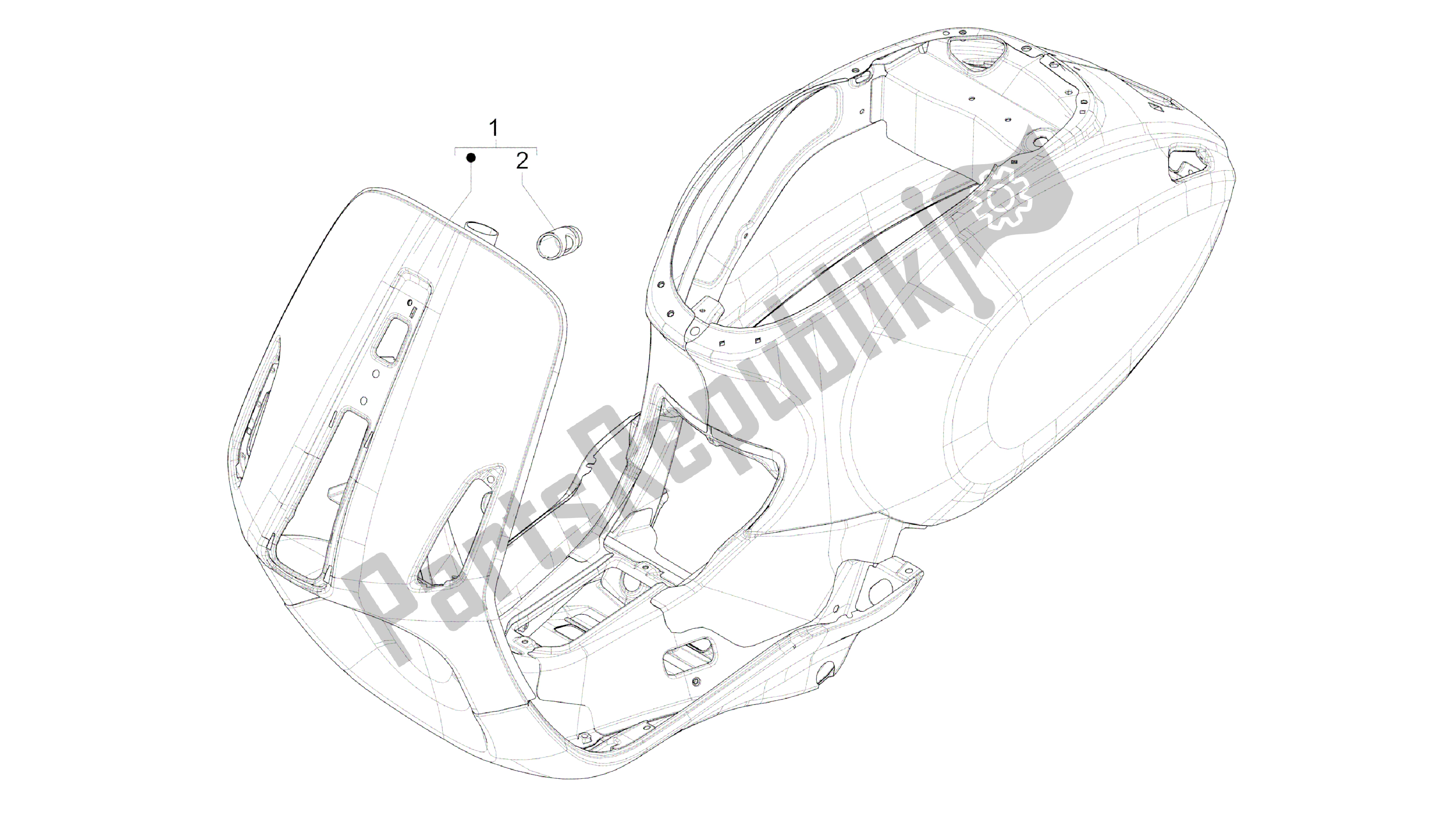 Toutes les pièces pour le Cadre / Carrosserie du Vespa Primavera 50 2014