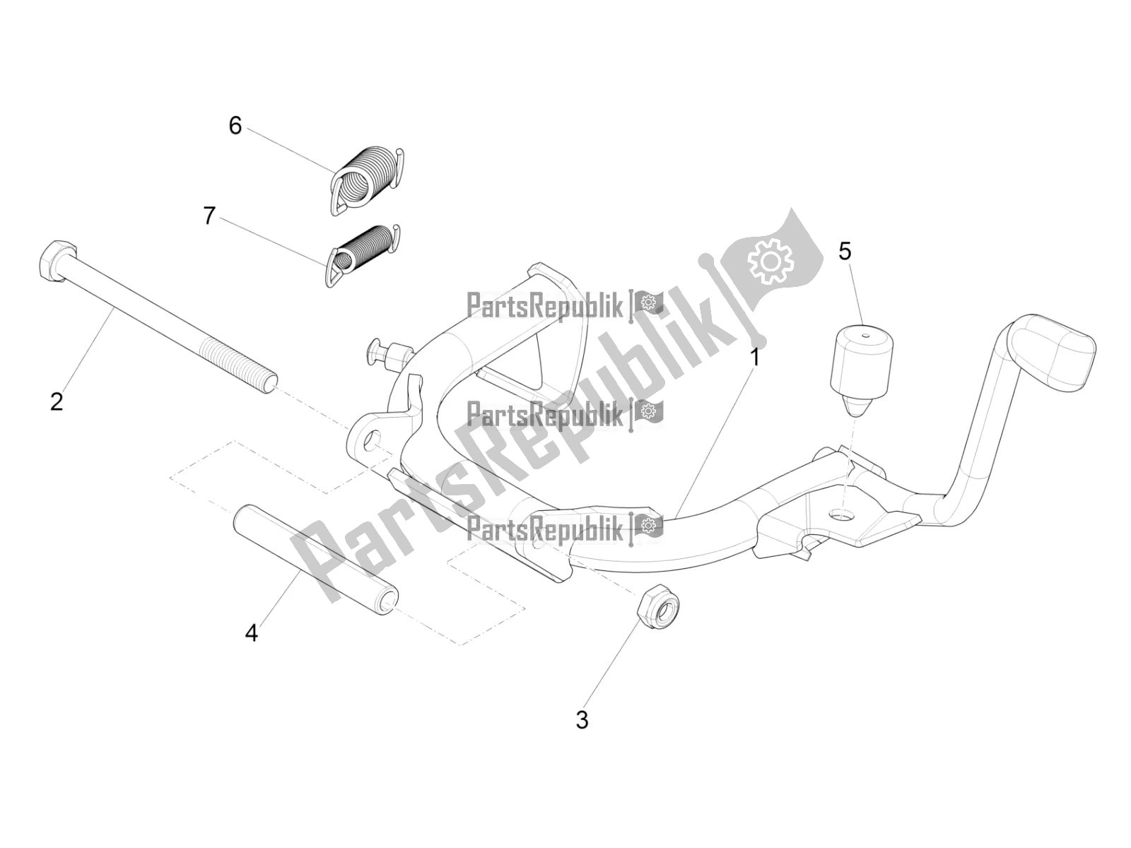 Todas las partes para Soporte / S de Vespa Primavera 125 4T 3V IE ABS E4 2020